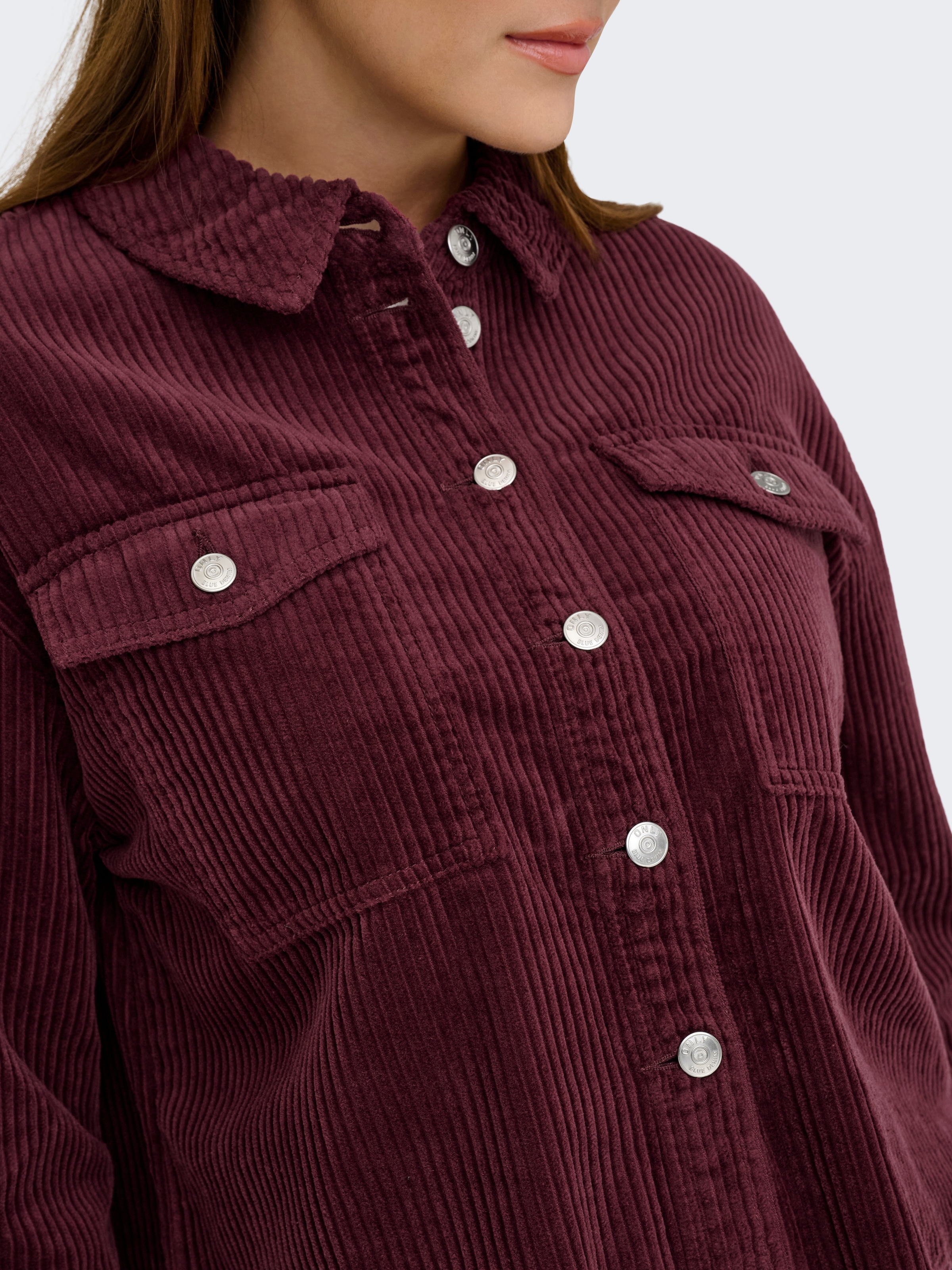 ONLY Veste en velours côtelé »ONLMARINA-ENY L/S CORD JACKET PNT NOOS« Coton