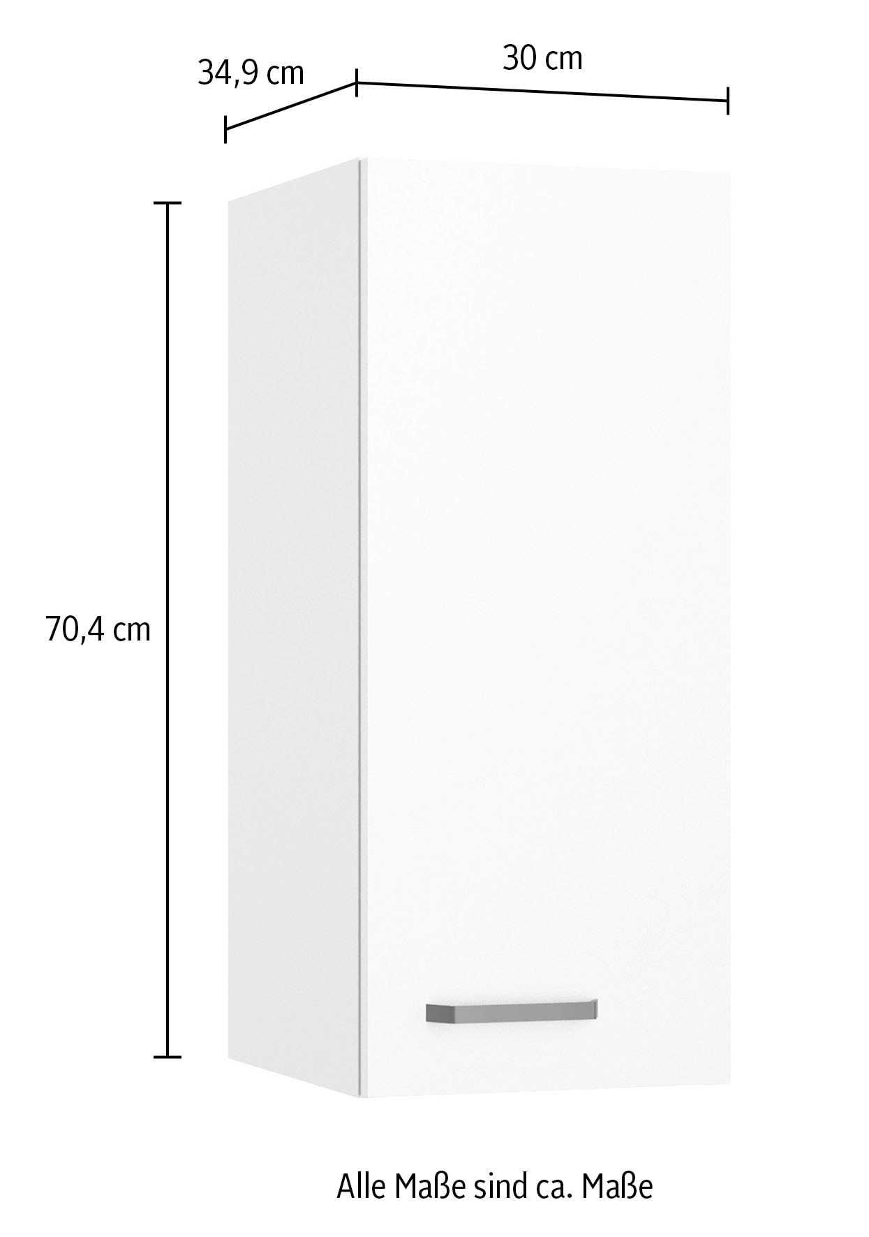 KOCHSTATION Armoire suspendue »KS-Paula« 30 cm breit, 70 cm hoch, mit 1 Tür, 2 Einlegeböden