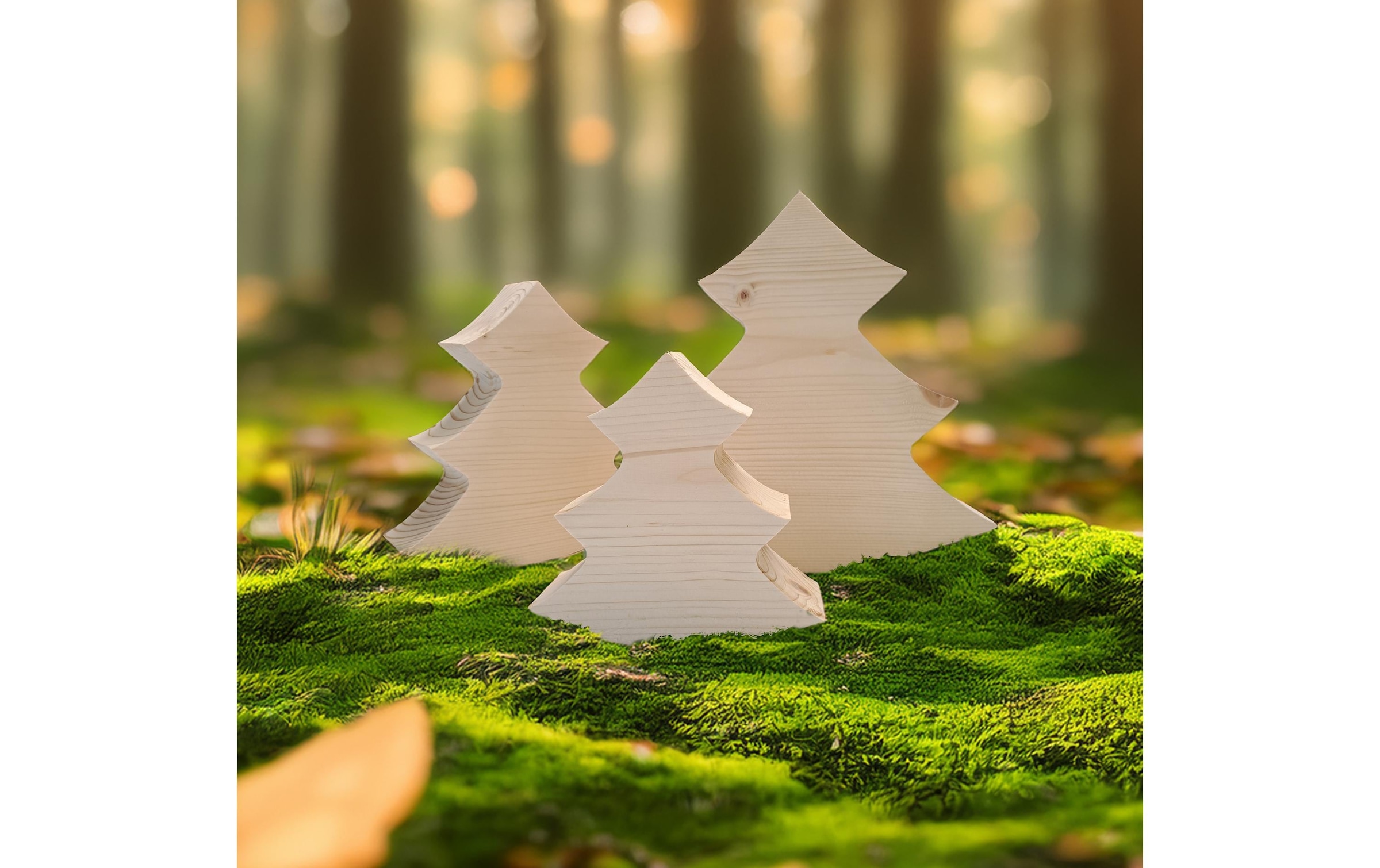 Holz Zollhaus Dekofigur »Massivholz Tannenbaum«