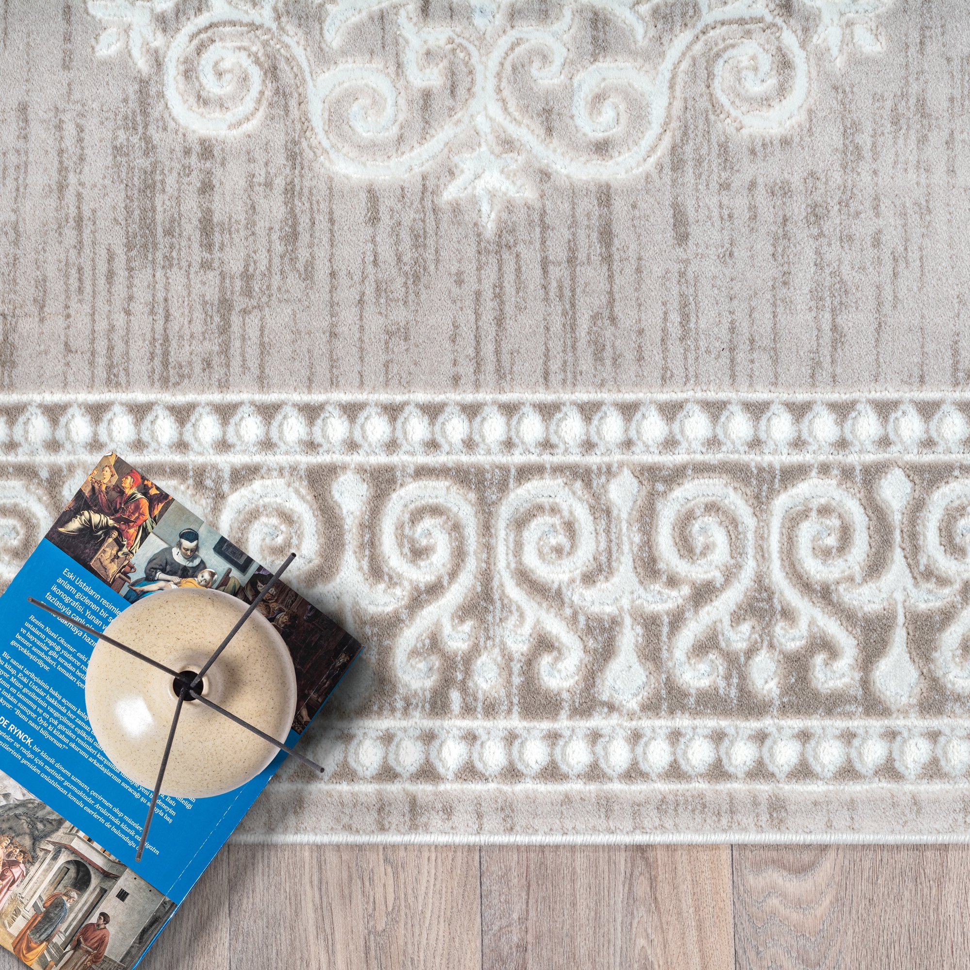 Sanat Teppich »Harmony 3204 , auch als Läufer und rund« rechteckig 12 mm Höhe Wohnzimmer, Kurzflor, modern,  Orient Optik, Schlafzimmer
