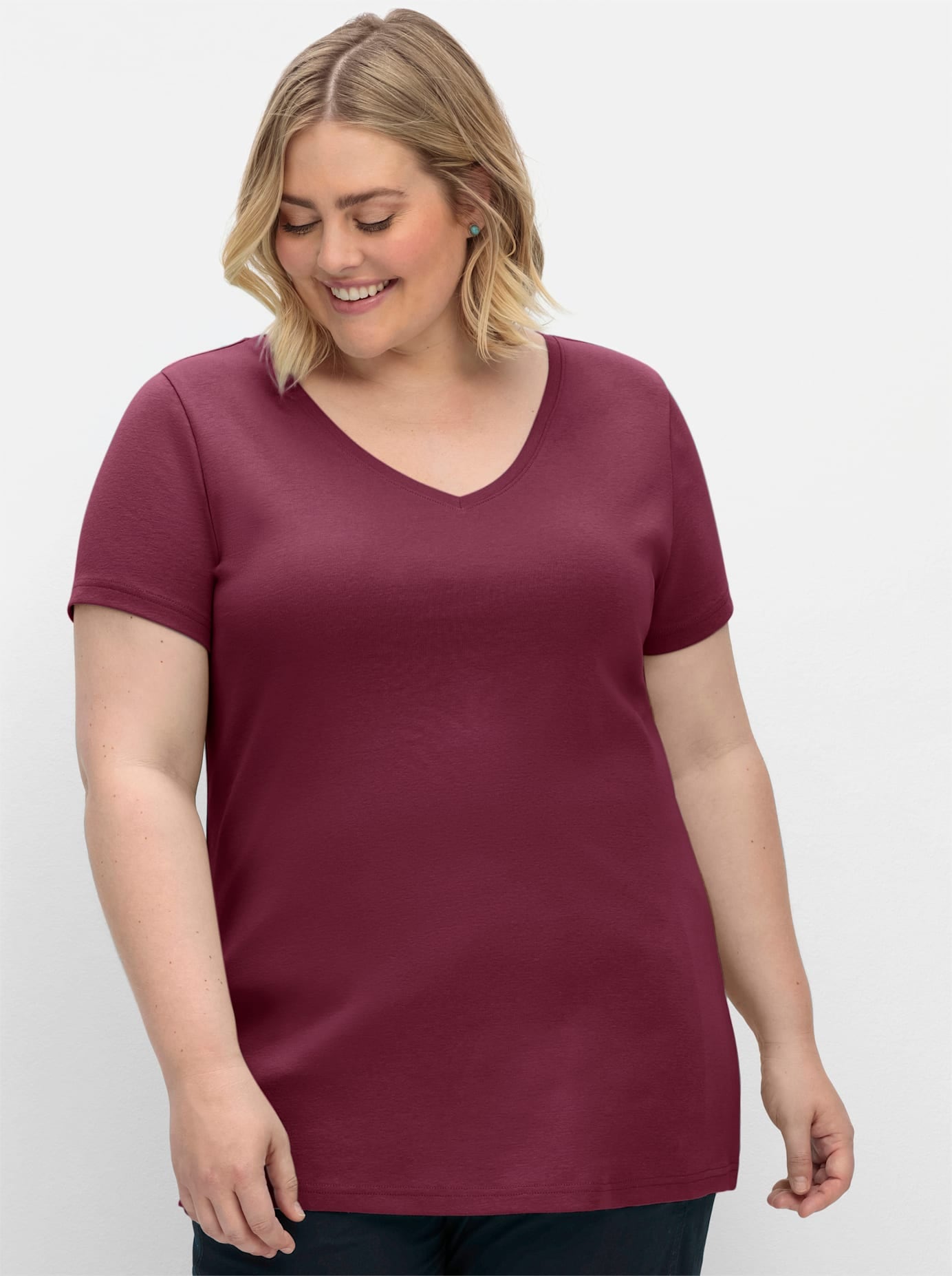 Sheego T-shirt »T-Shirt« 1