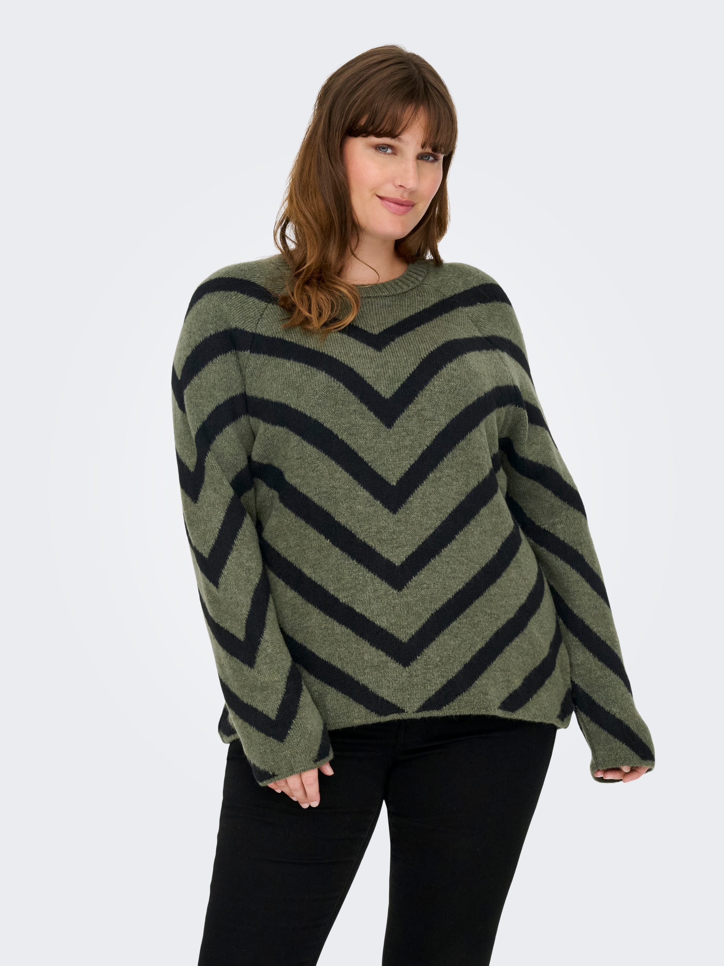 ONLY CARMAKOMA Pull en tricot »CARELIZA L/S PULLOVER KNT NOOS« Kunstfaser
