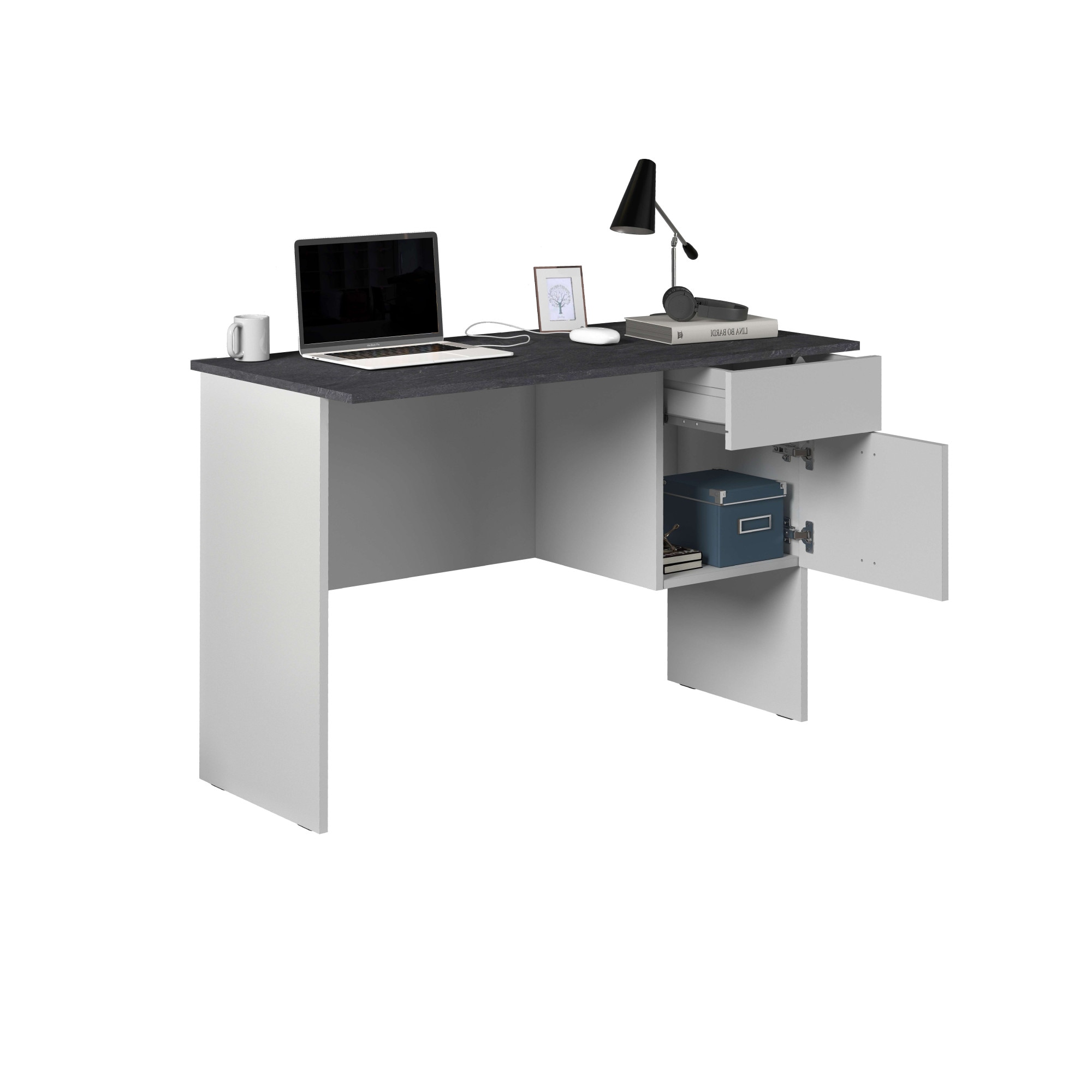 Home affaire Bureau »Sunrise, kleiner Computertisch, Bürotisch« mit 1 Tür & 1 Schublade, Tischplatte Breite 110 cm, Made in Italy