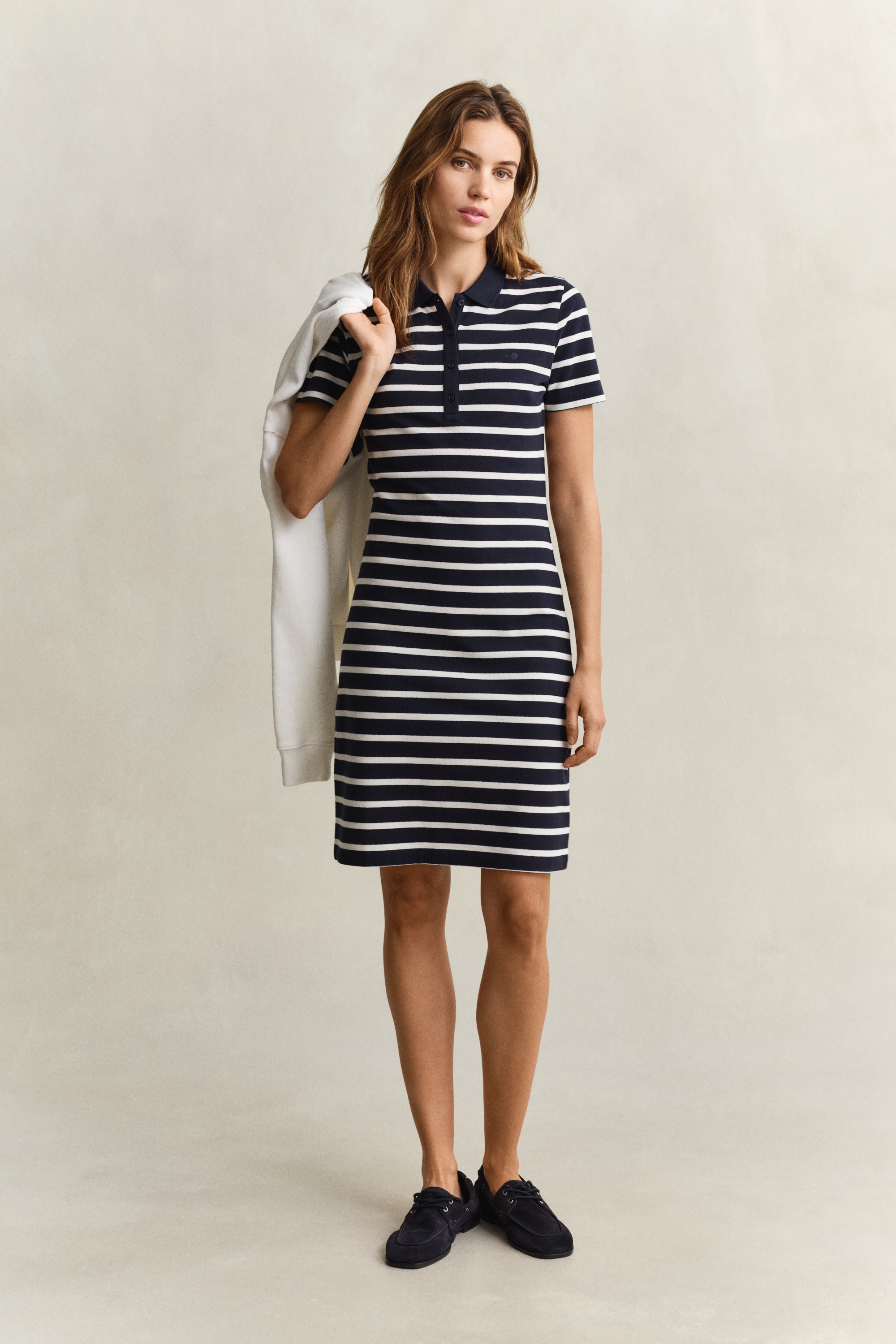 Gant Robe polo »SLIM STRIPED PIQUE POLO« Sans poche coupe slim avec col polo