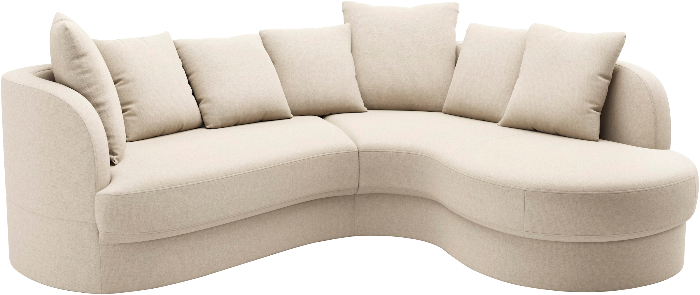 sit&more Canapé d'angle »Samba L-Form« moderne organische Form, inkl. 7 loser Rückenkissen