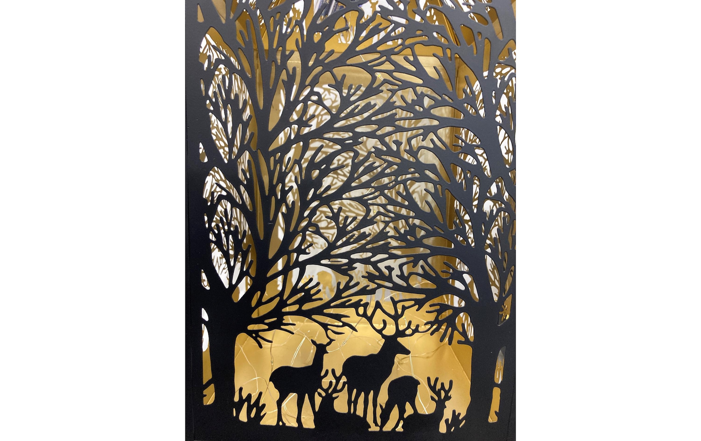   Kerzenlaterne »Dameco Forest 2 Stück, 41 cm/56 cm, Gold/Schwarz«