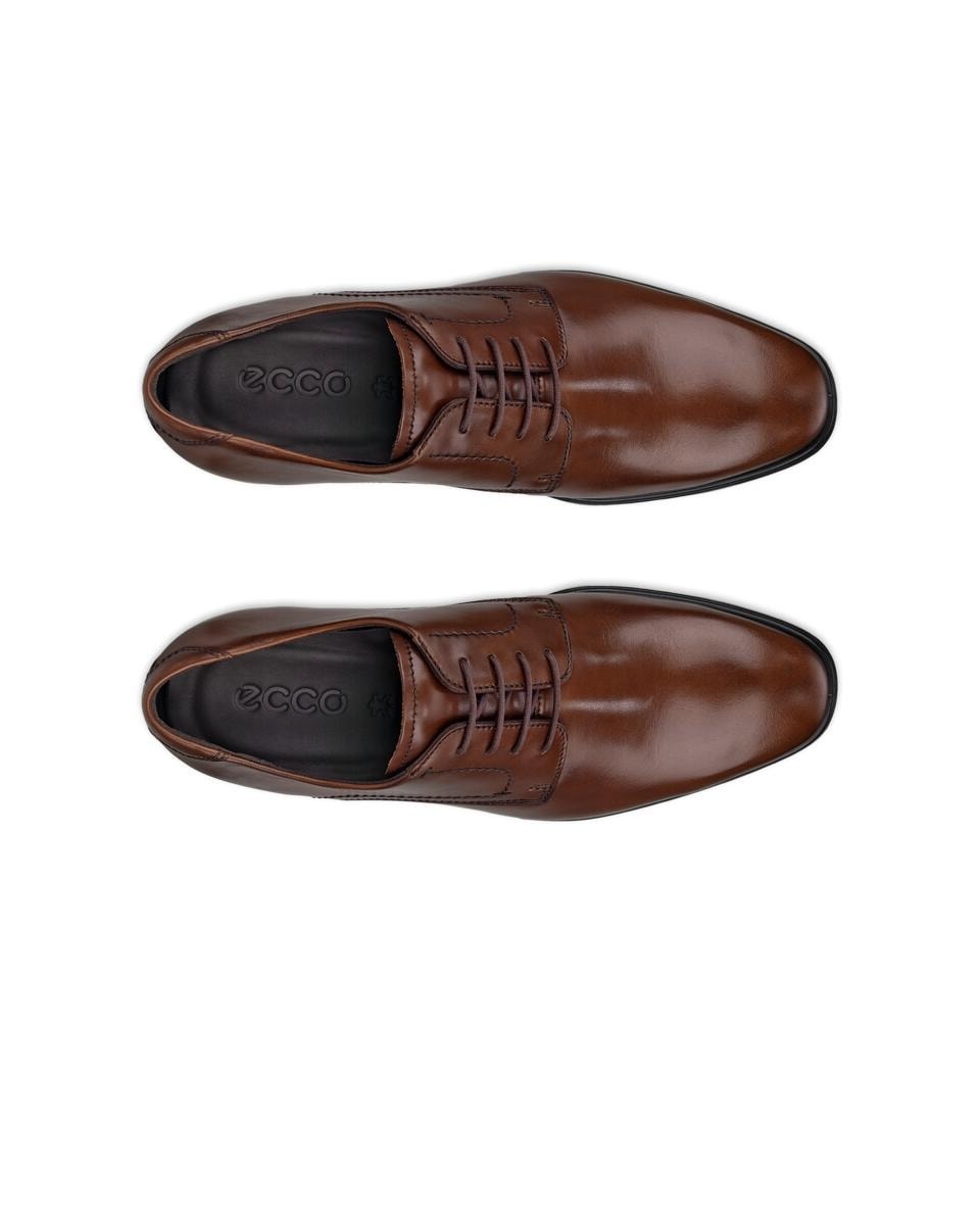 Ecco Schnürschuh »MELBOURNE«  mit seitlichen Nähten, Freizeitschuh, Halbschuh, Schnürschuh