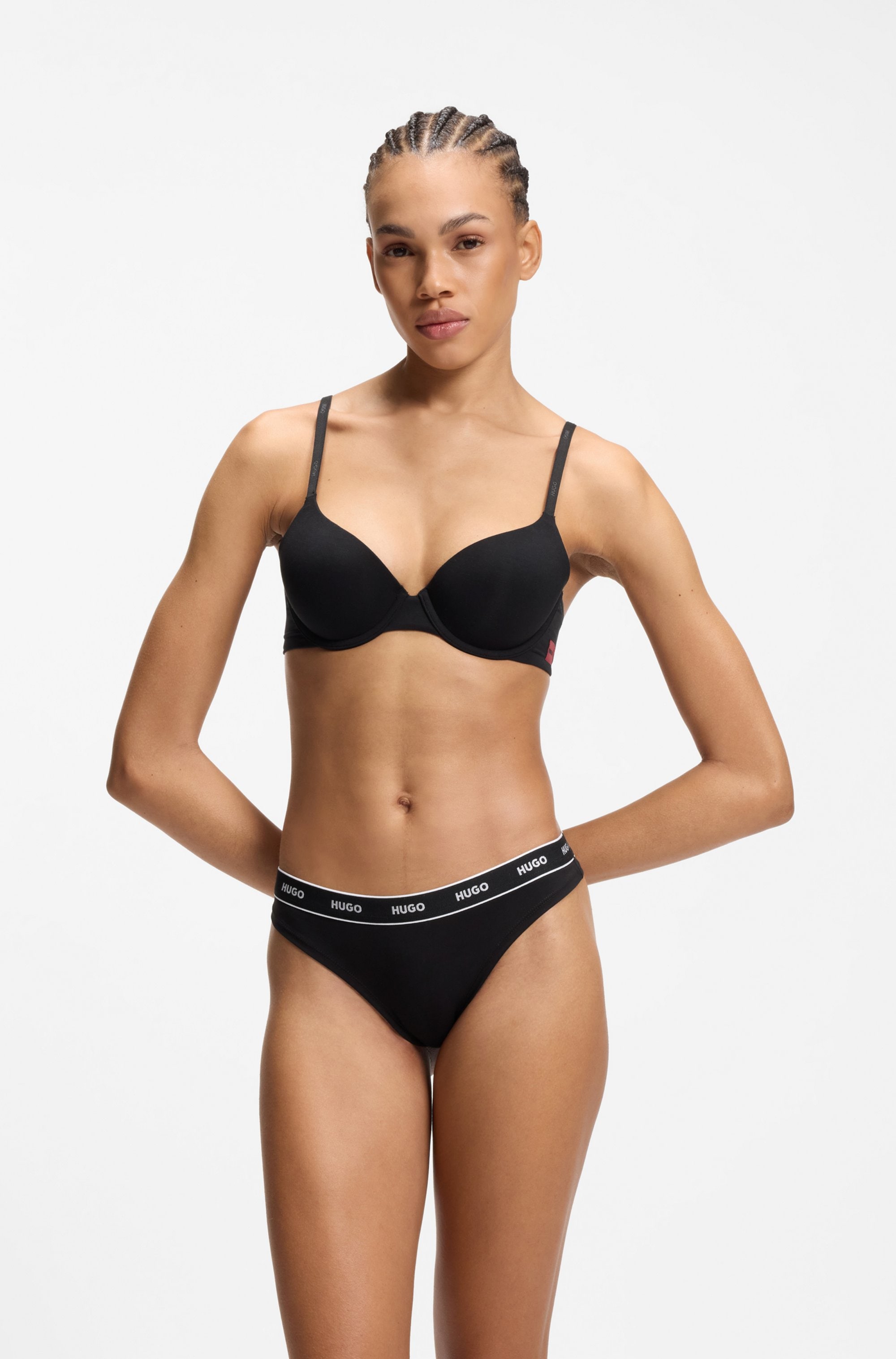 HUGO Underwear String »TRIPLET THONG DESIGN« 3 Stk. wiederholendes Logo am Bund