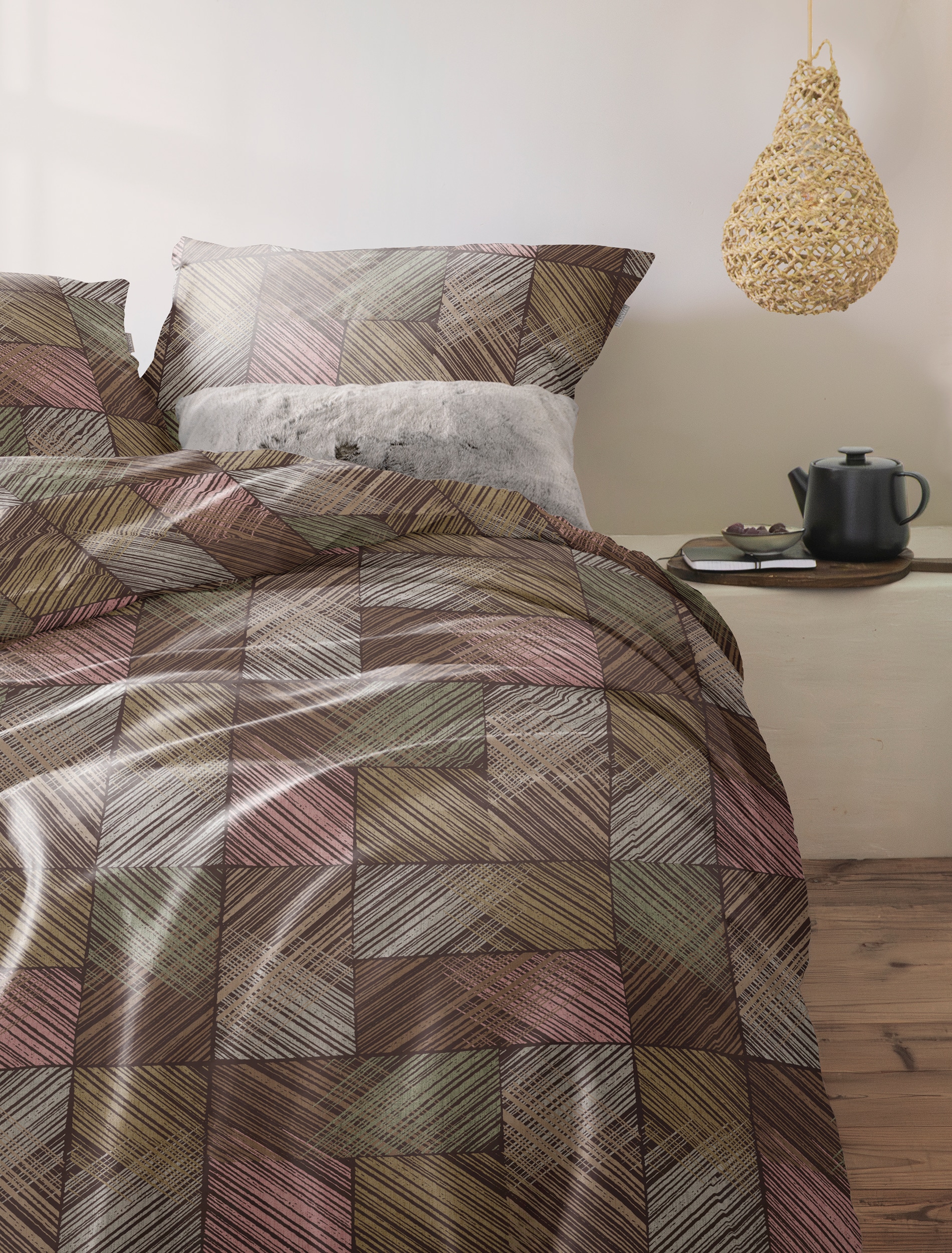 Irisette Linge de lit »Wave 8780« 2 Mako-Satin, anschmiegsam und atmungsaktiv, Ganzjahresqualität