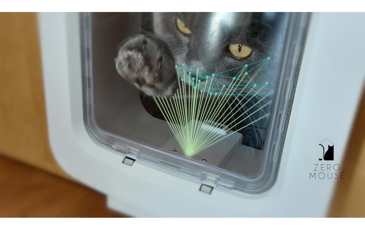   Chatière »Zeromouse ZeroMOUSE 2.0 zur« KI Beutestopp für RFID Katzenklappen