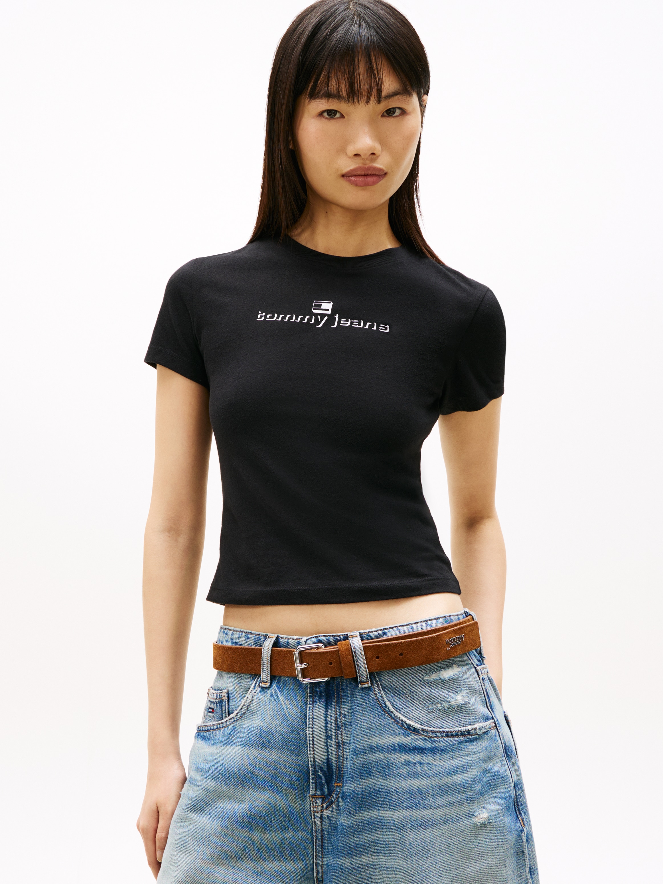 Tommy Jeans T-shirt à manches courtes »TJW 2PACK SLIM ESS LOGO 1 TEE« Packung, 2er-Pack, 2 pièces