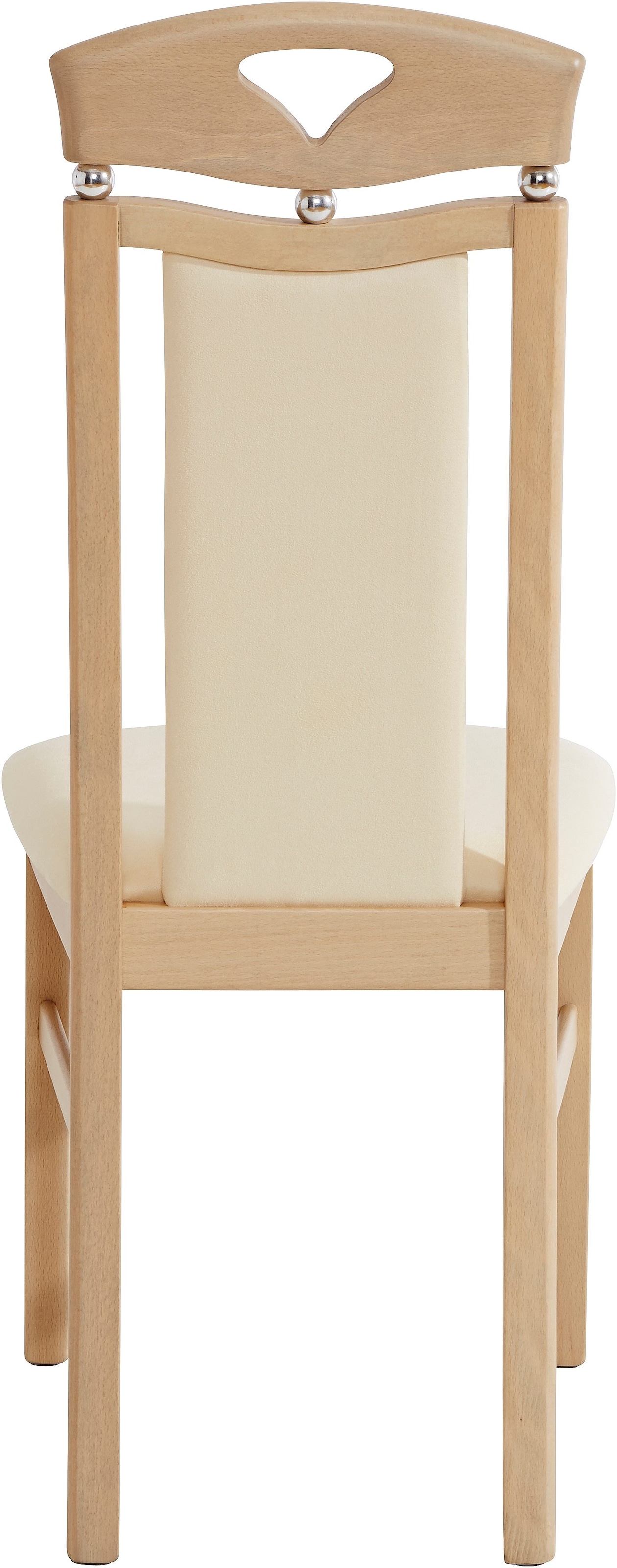 Home affaire Chaise de salle à manger »Berta Küchenstuhl« (Set) 2 cuisBezug in Microfaser, Gestell aus Buche Massivholz