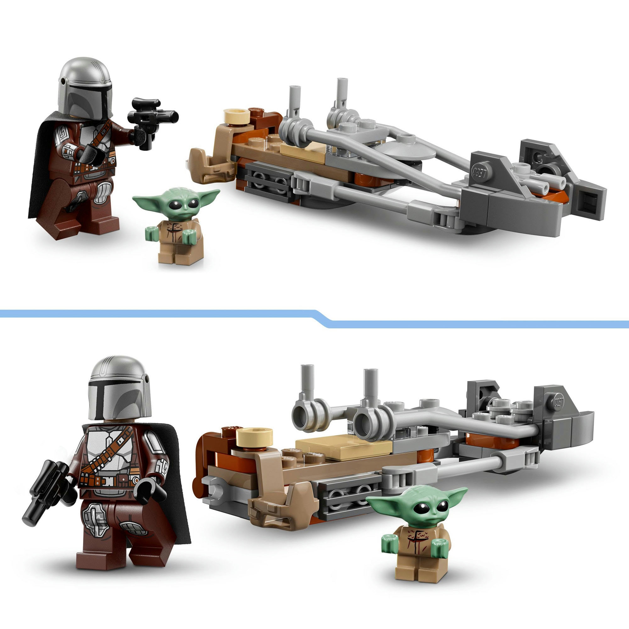 LEGO® Pions de construction »Der Mandalorianer und Grogu auf ihrem Speeder Bike (75436)« LEGO Star Wars