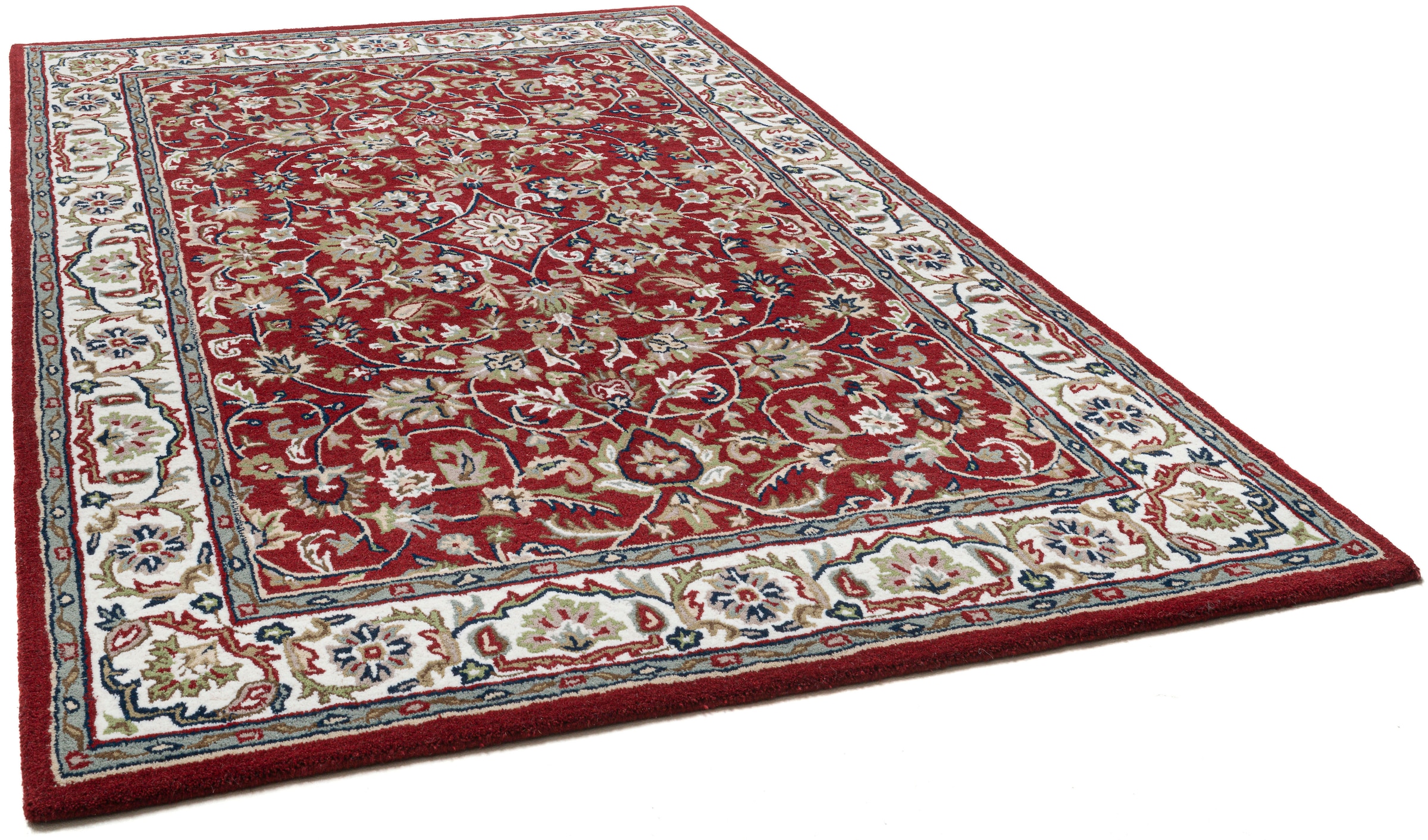 THEKO Wollteppich »Royal Orient Isfahan« rechteckig 14 mm Höhe handgetuftet, Orient-Optik, reine Wolle