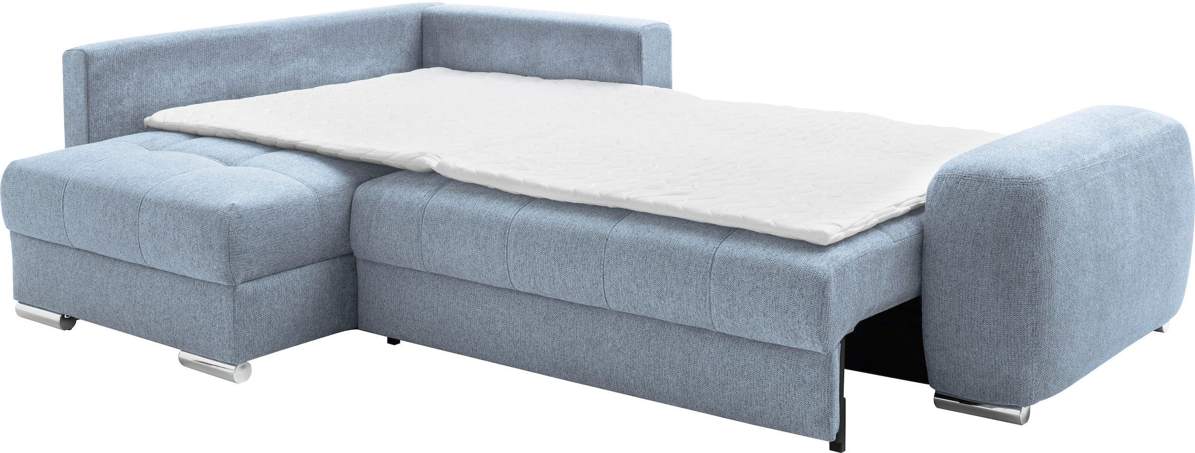 Mr. Couch Canapé d'angle »Mykonos, L-Form, Dauerschläfer« Mit Boxpring-Taschenfederkern