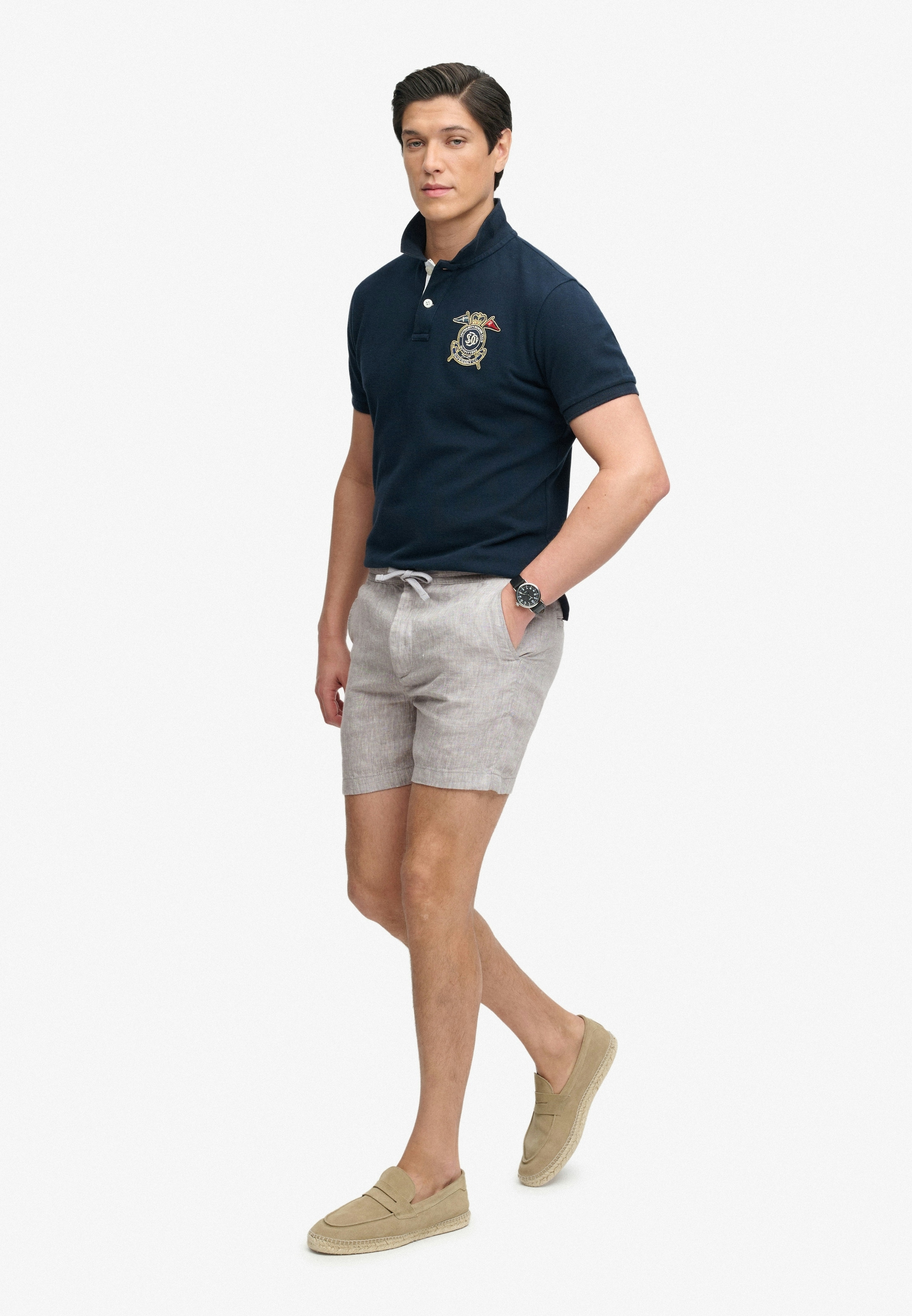 Superdry Shorts »MERCHANT LINEN SHORT«  aus Leinen, Relaxed Fit, mit Reissverschluss