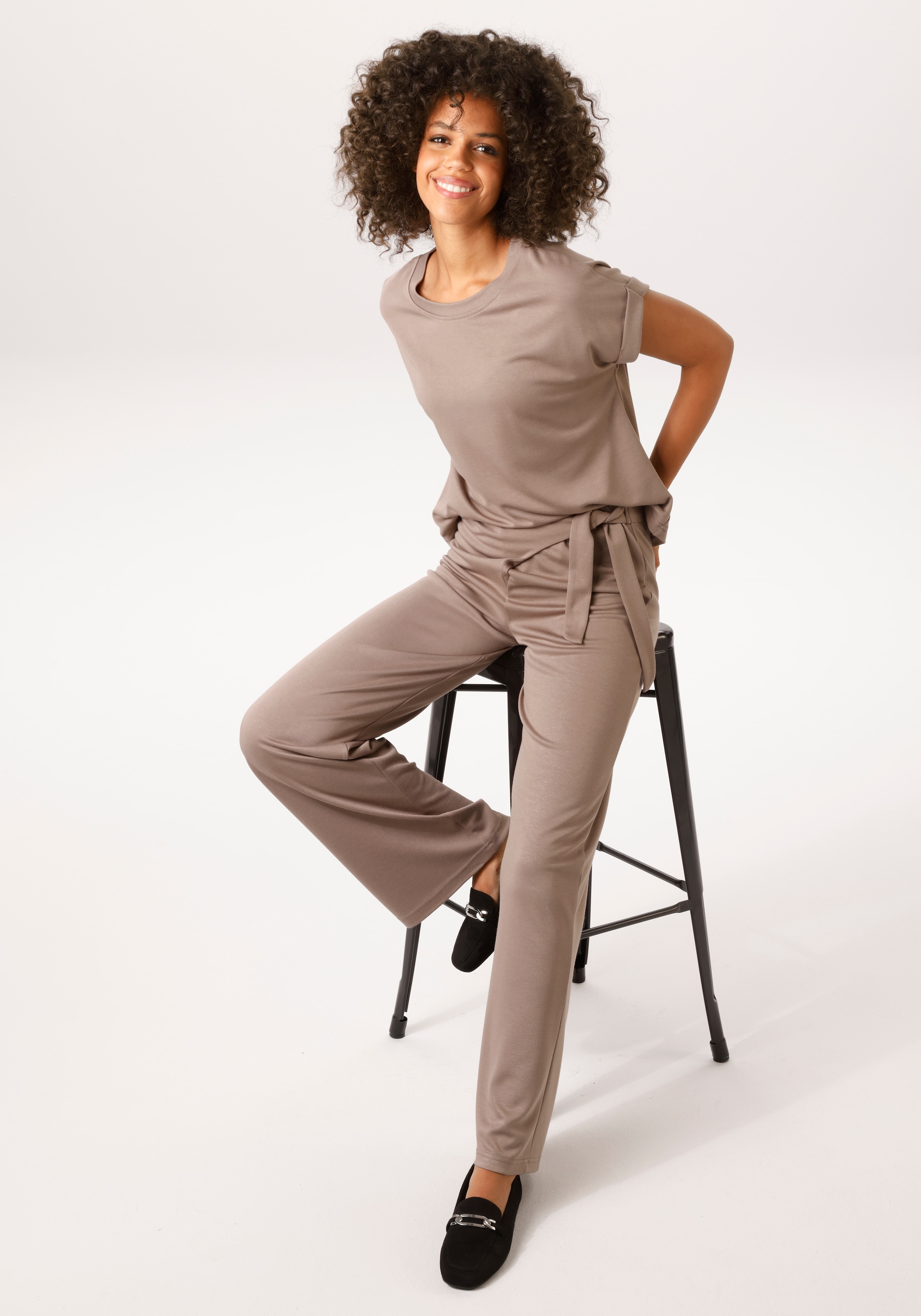 Aniston CASUAL Schlupfhose  mit seitlichem Bindeband