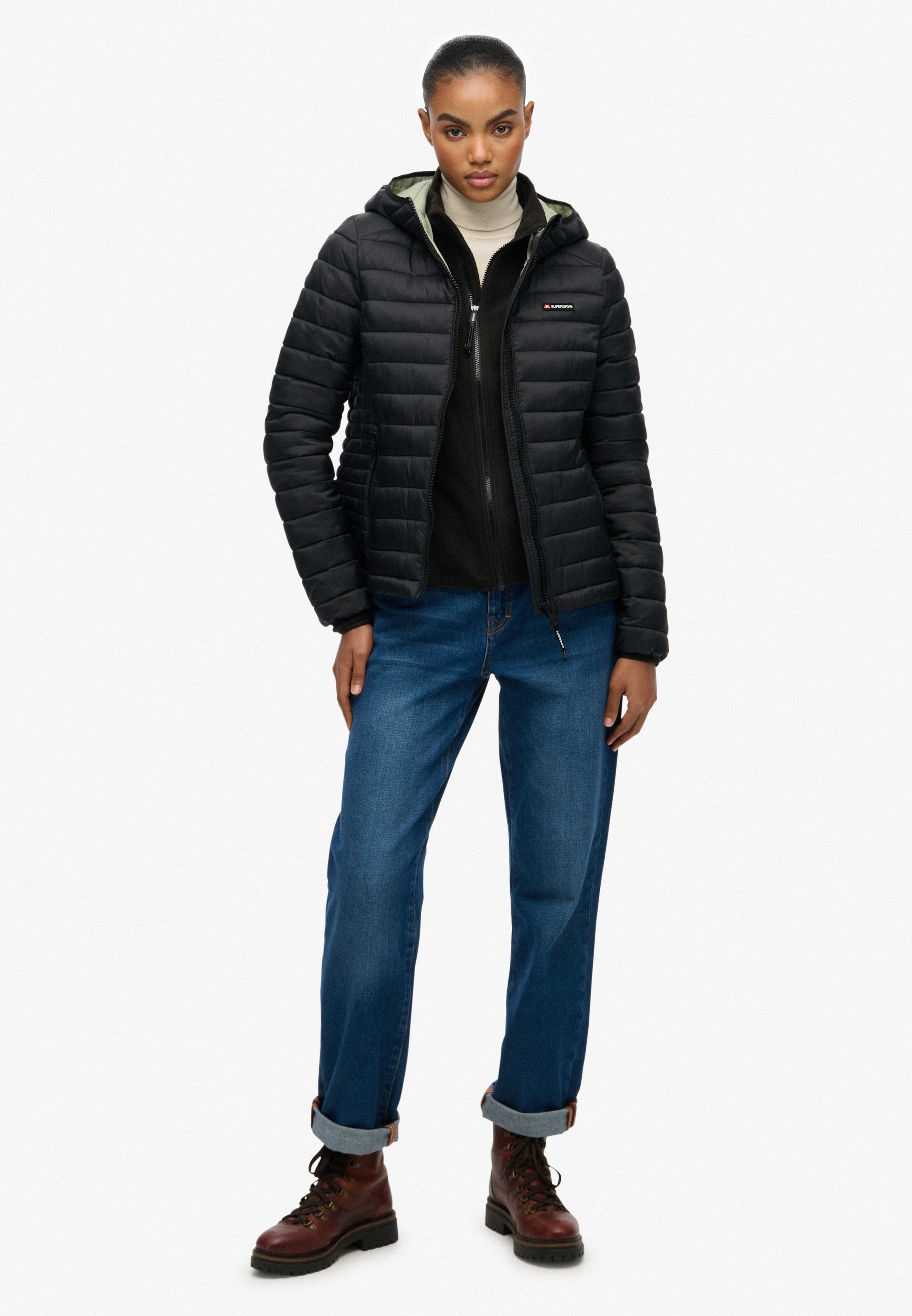 Superdry Steppjacke »HOODED FUJI LITE PADDED JACKET« mit Kapuze