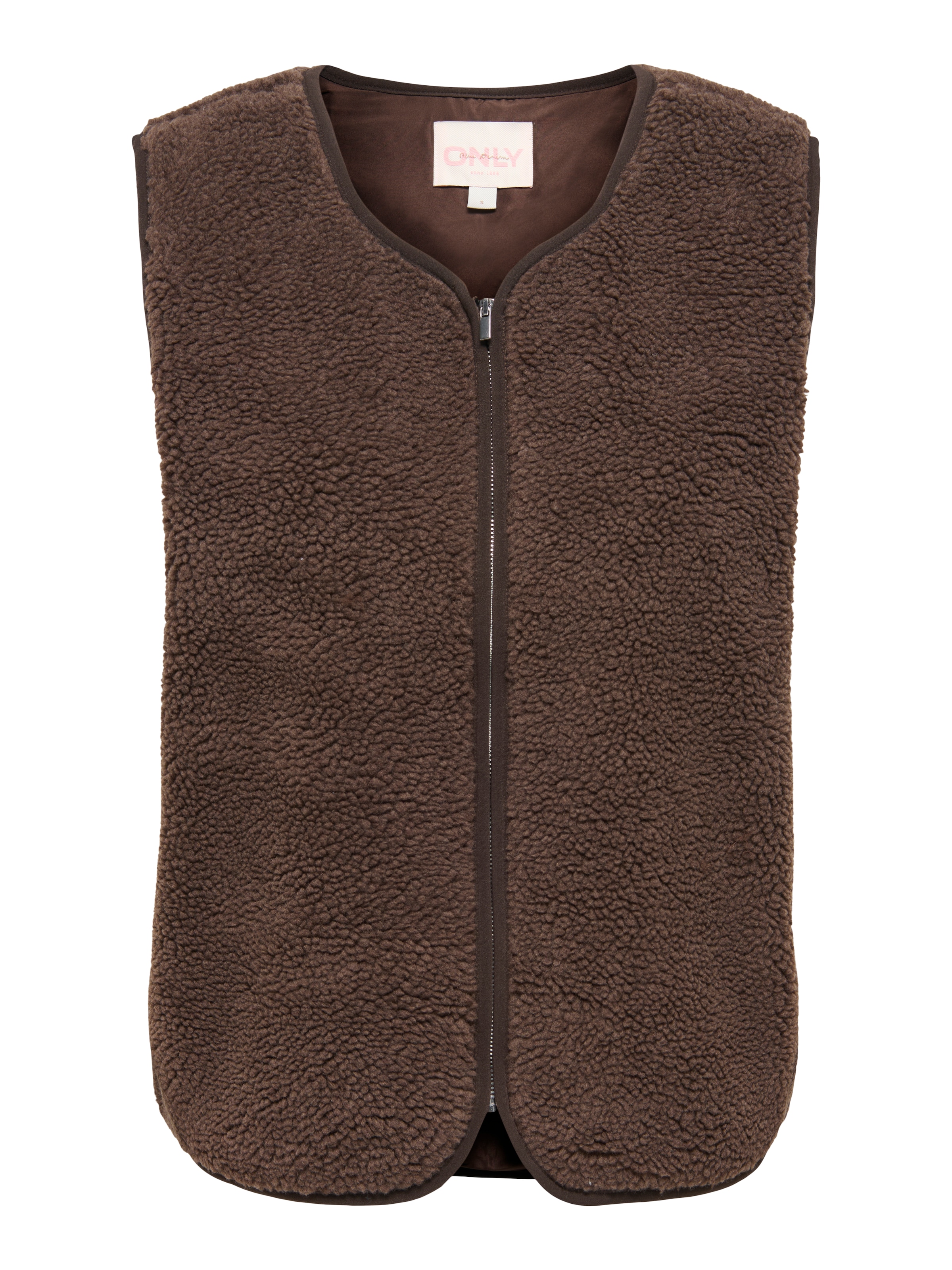ONLY Gilet en peluche »ONLBABY TEDDY ZIP VEST PNT« fibre synthétique