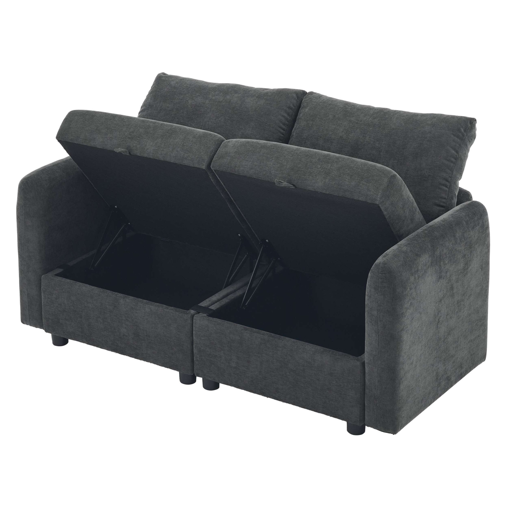 Dorel Home 2-places »STILHUS Modularsofa mit Stauraum, Breite 155 cm, Chenille-Bezug« peut être utilisé comme module ou séparément - combinable individuellement