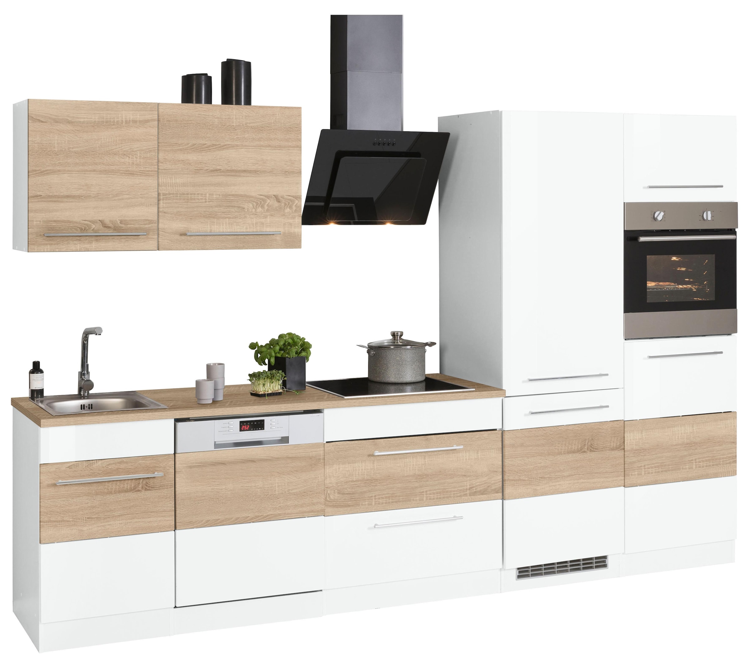 KOCHSTATION Kitchenette »KS-Trient« largeur 310 cm, option appareils électriques, avec plan de travail