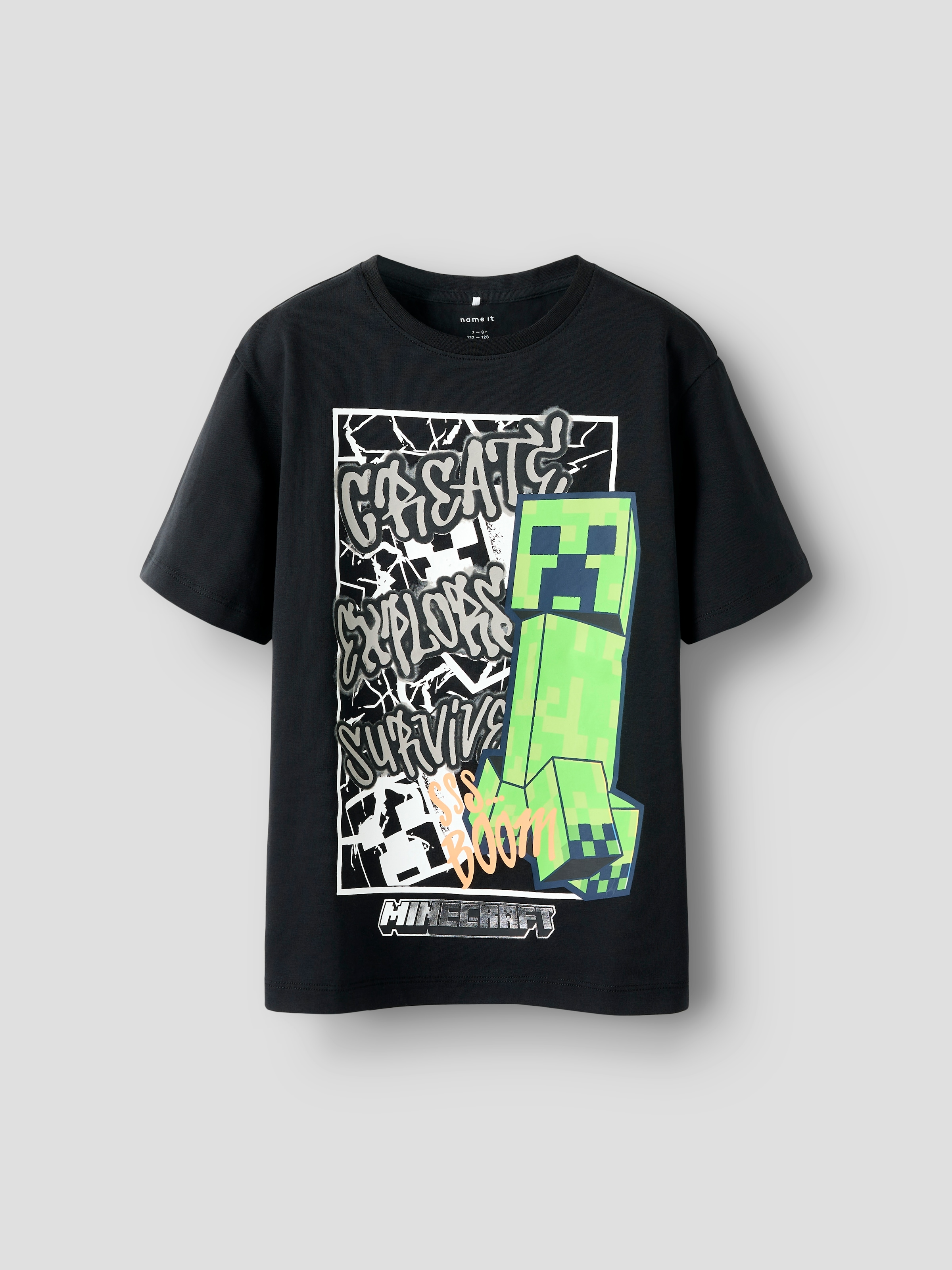 Name It T-shirt »NKMMASE MINECRAFT SS NREG TOP NOOS BFU« Baumwollmischung, mit "Minecraft" Druck