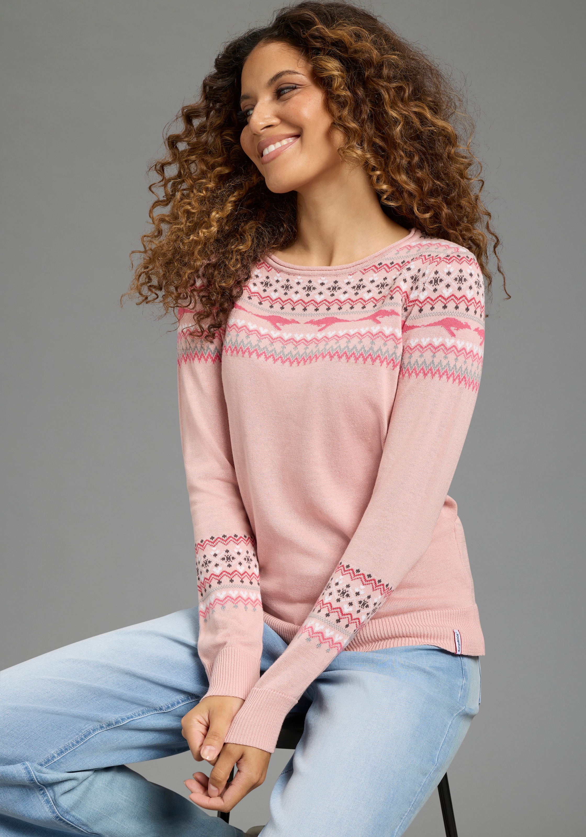 KangaROOS Pull norvégien au design hivernal