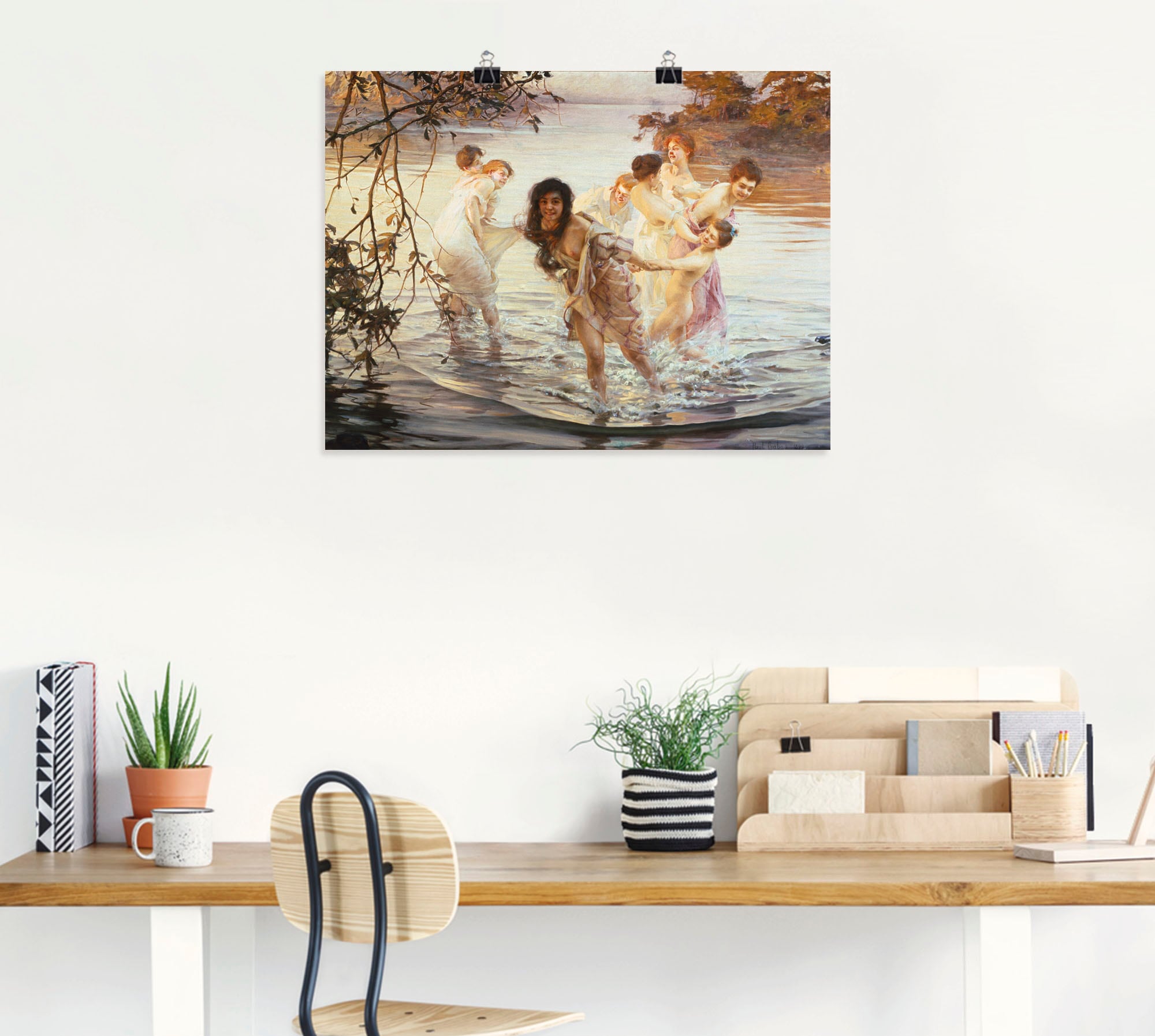 Artland »Glückliches Spiel im Wasser. 1899« Gruppen & Familien 1 Stk. tlg. als Leinwandbild, Poster in verschied. Grössen