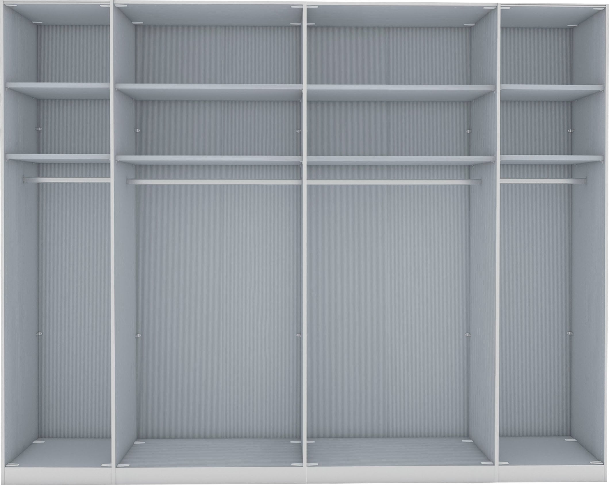 WIEMANN Armoire à portes pliantes »Monaco« Teil-Glasfront sowie hochwertige Beschläge inkl. Schubladendämpfung