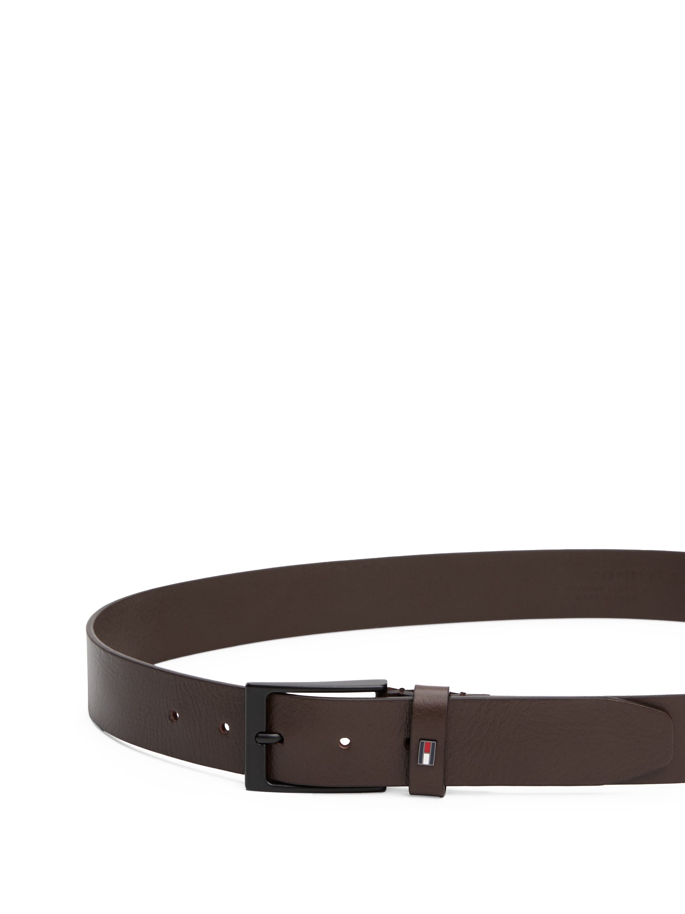 Tommy Hilfiger Ledergürtel »LAYTON 3.5 cm breit« Metallpatch, Einfachdornschliesse