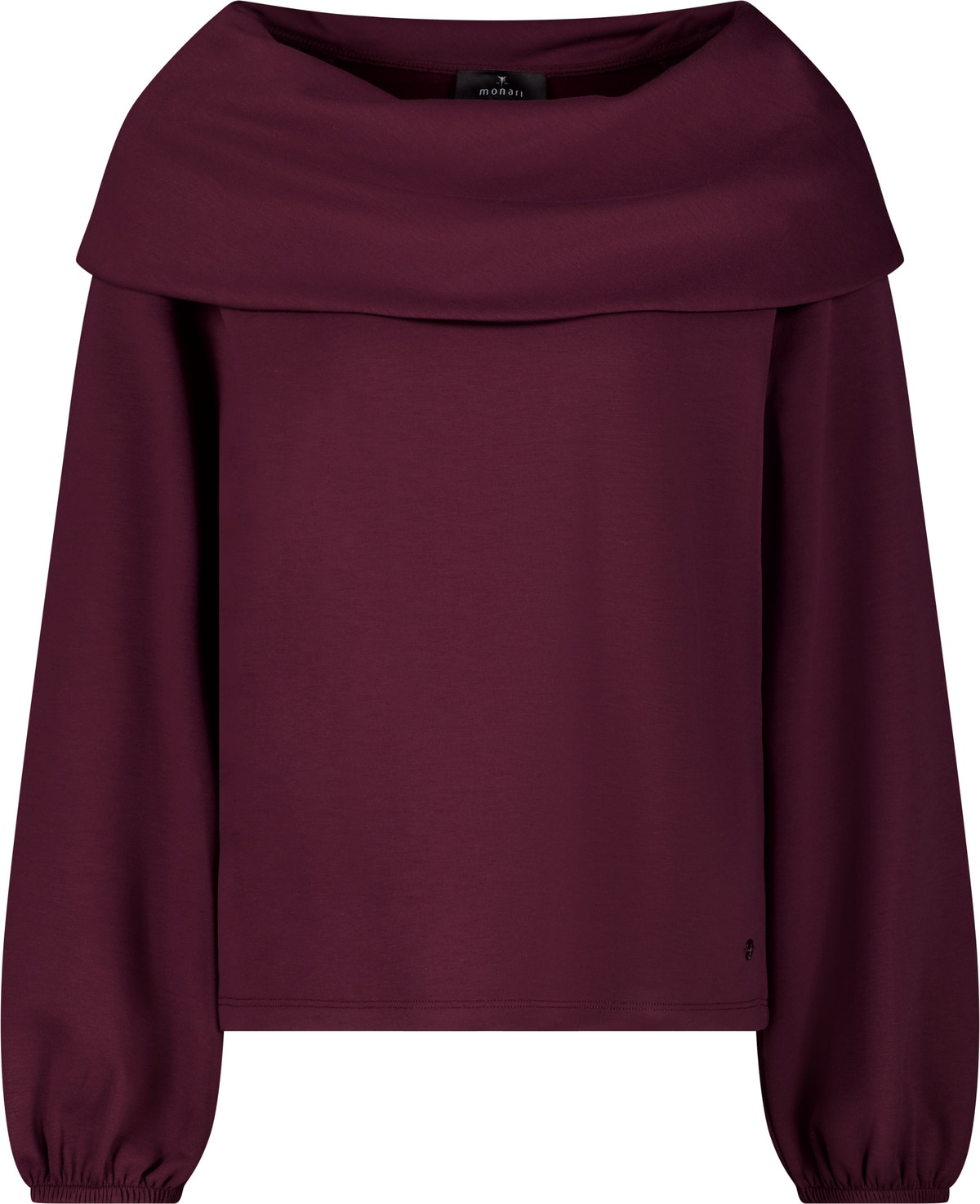 Monari Sweatshirt »Sweatshirt Basic Carmenkragen«, Regular fit mit Carmenausschnitt
