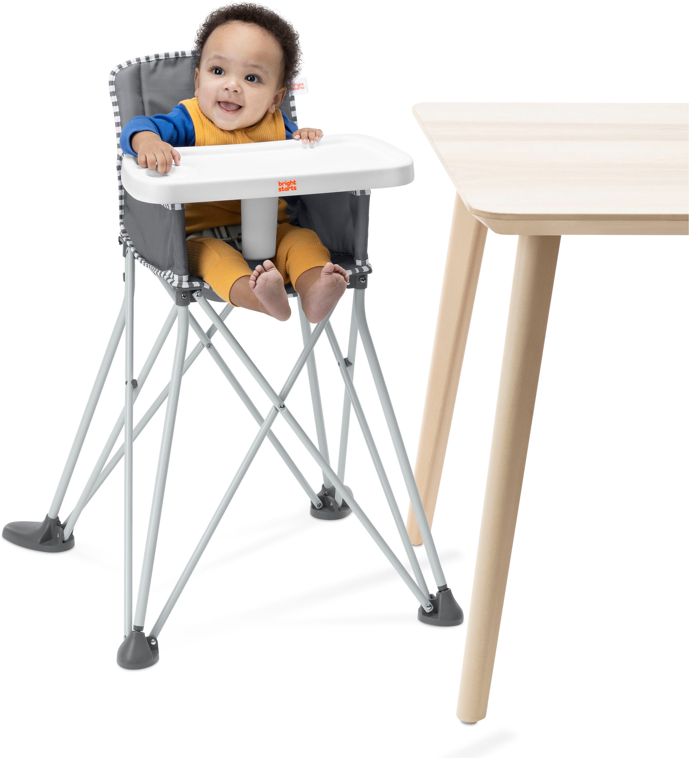 ingenuity Chaise haute »Pop ‘N Dine Portable High Chair - Grau« () ideal für Unterwegs