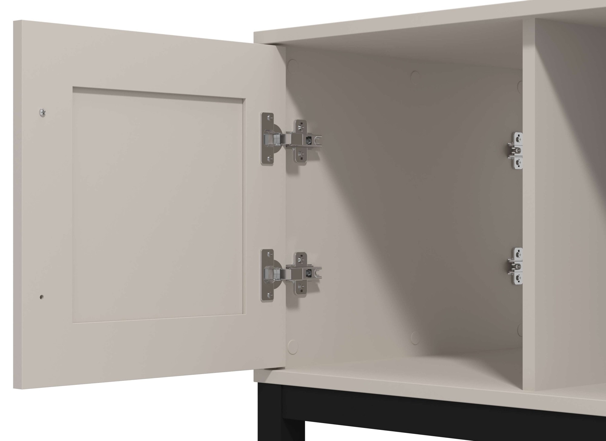 Home affaire Table basse »Savoia, 100 cm, modernes Design mit viel Stauraum, rechteckig« Zwei offene Fächer und ein geschlossenes, in eleganter Kaschmirfarbe