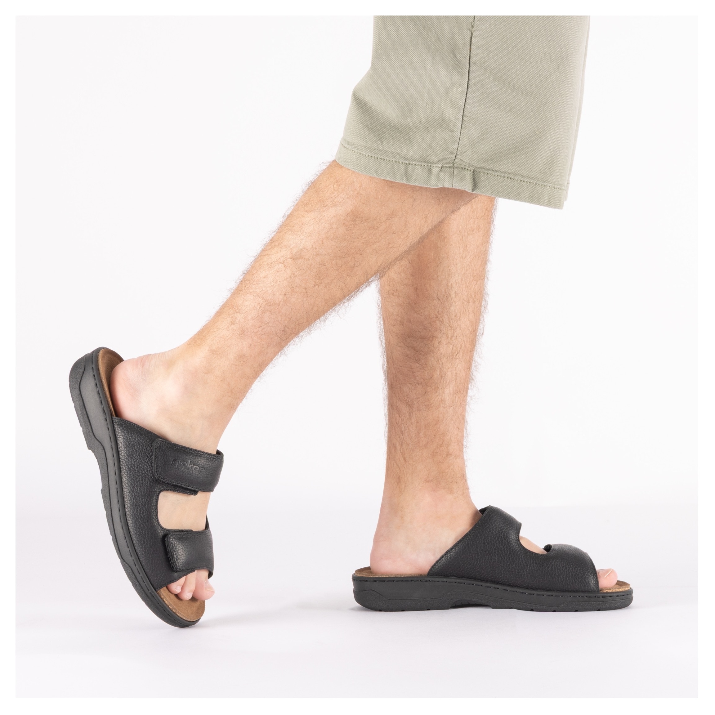 Rieker Pantolette  chaussure d'été, chausson avec fermetures velcro