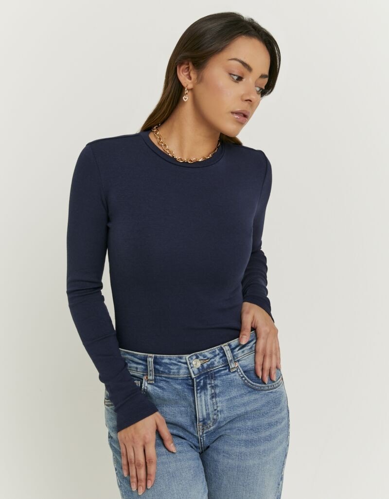 Tally Weijl Body à manches longues »SBOCOCOSYM« Baumwollmischung, figurbetont