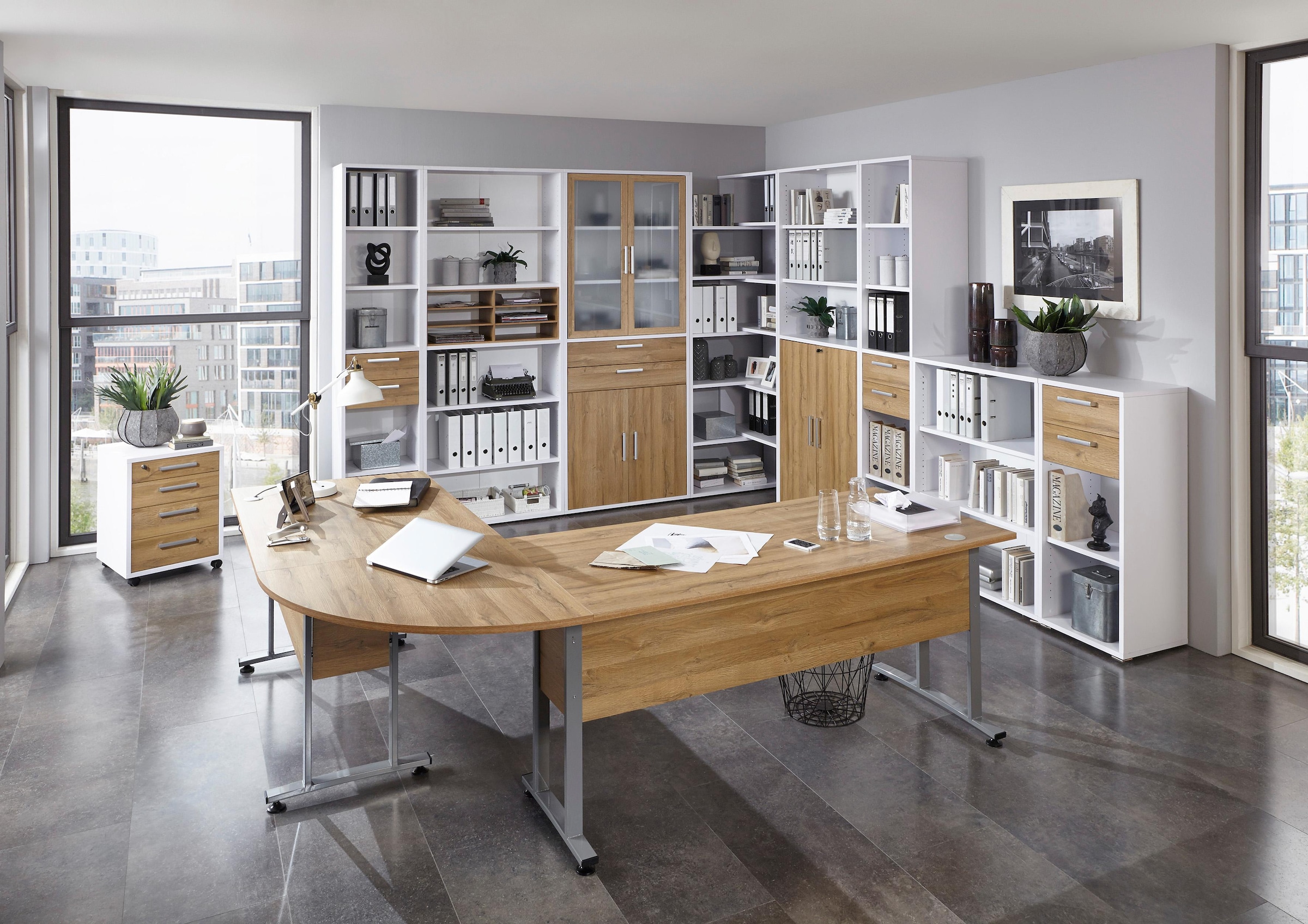 FMD Étagère d'angle »Calvi, Regal« variable aufstellbar - Ecklösung oder gerade aufstellbar