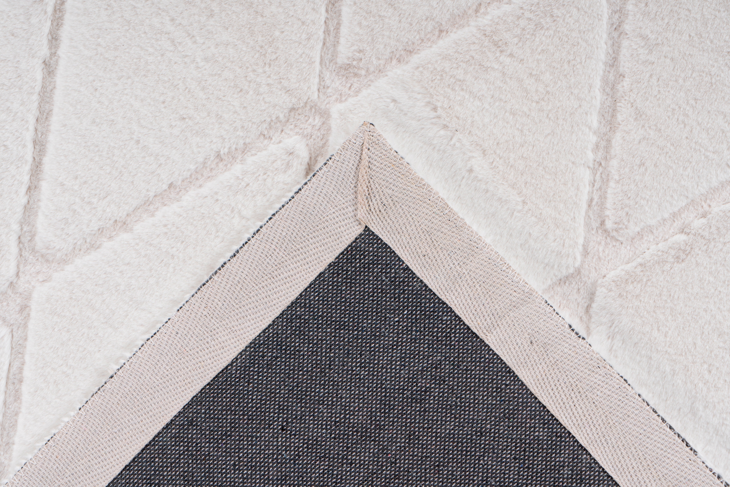 my home Chemin de table »Tilana« Rectangulaire 20 mm Höhe besonders weich durch Mikrofaser, Rauten-Design