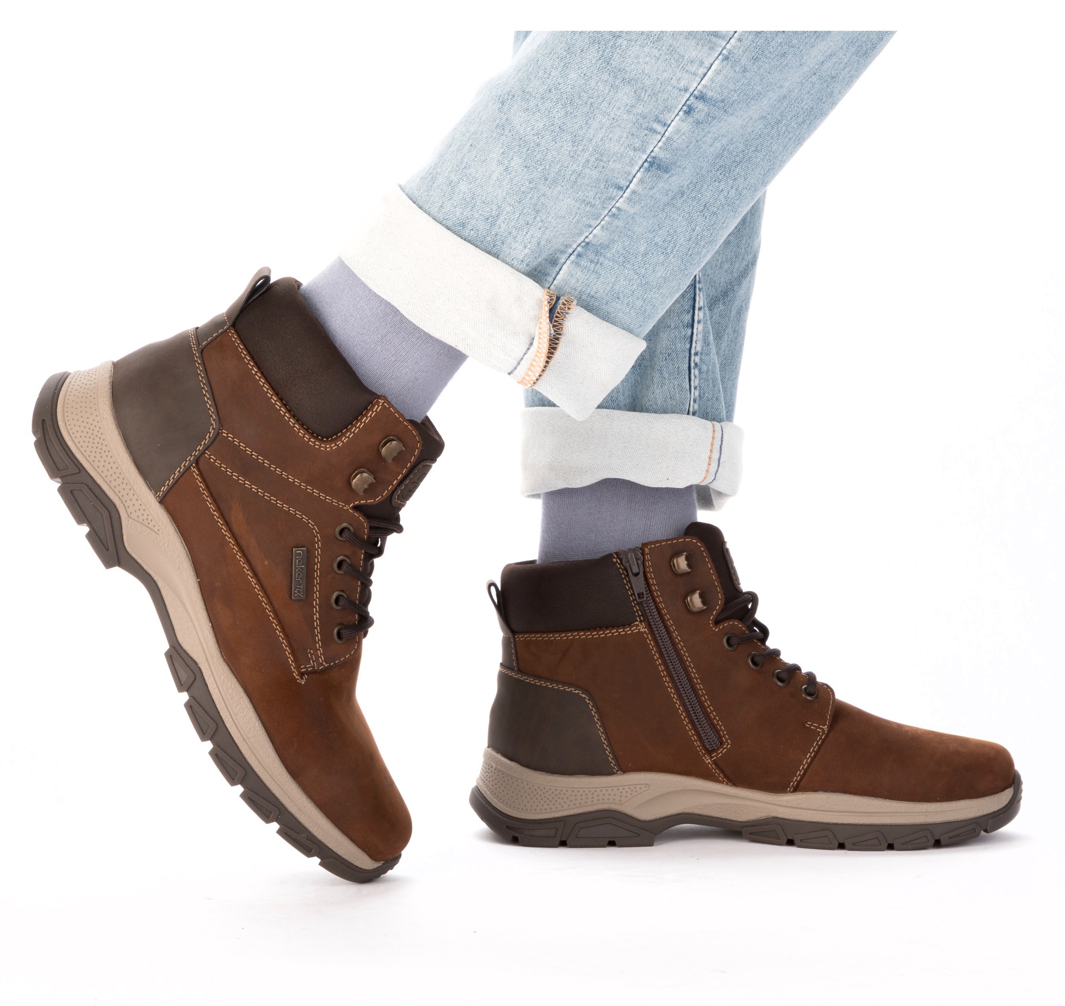 Rieker  Schnürboots, Stiefelette, Outdoorboots mit Innenreissverschluss