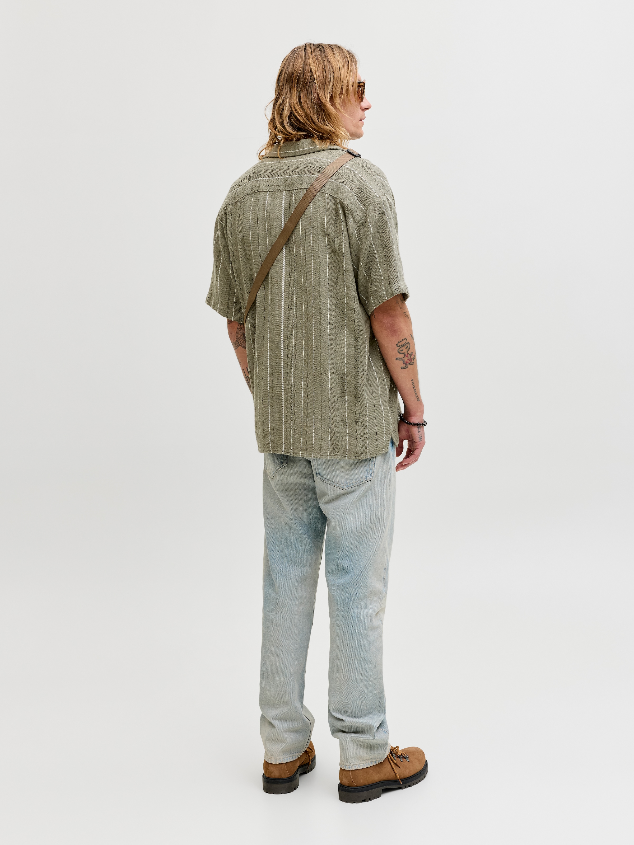 Jack & Jones Kurzarmhemd »JJEBRADLEY STRIPED RESORT SHIRT SS LN« Baumwolle, loose fit