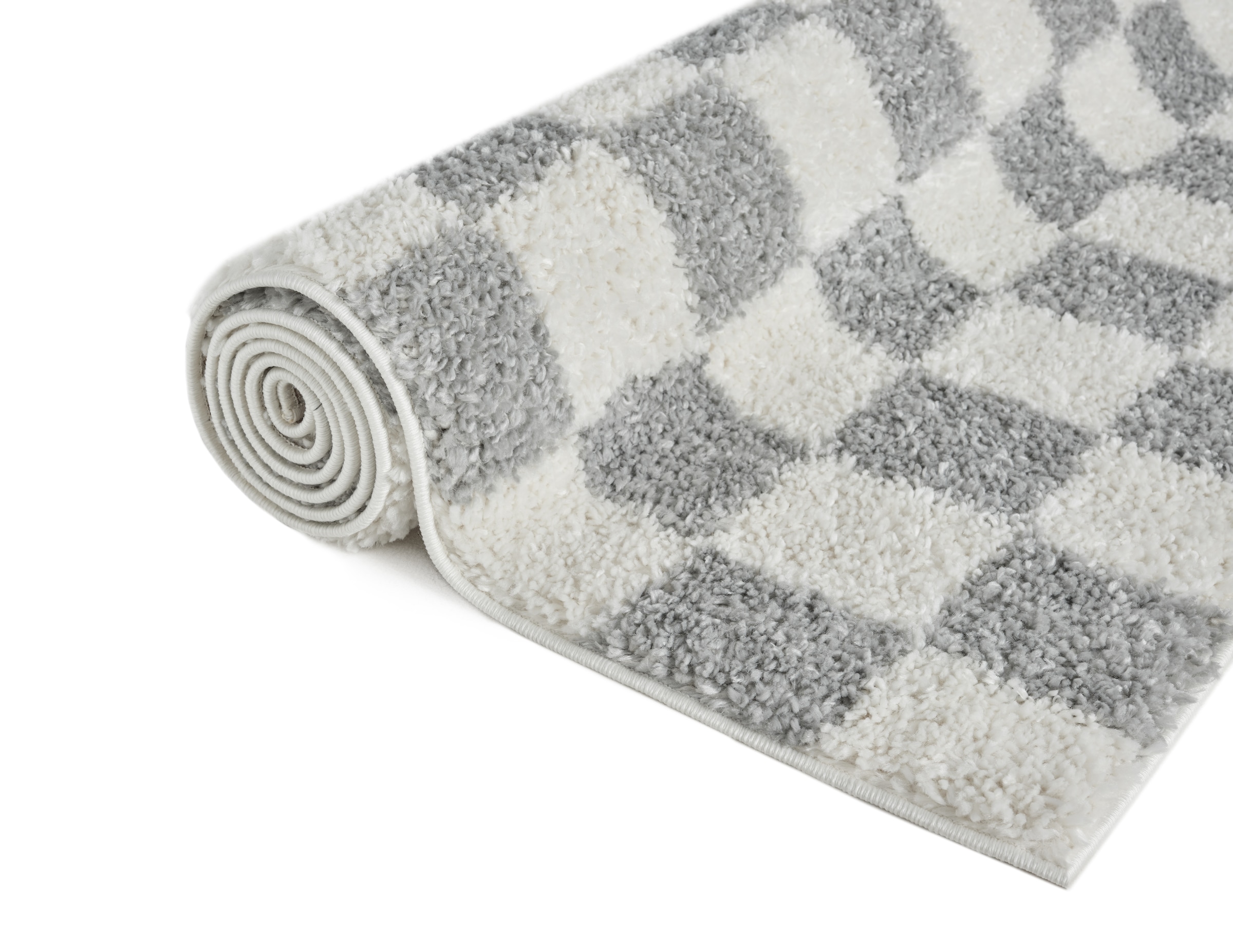 GOODproduct Hochflor-Teppich »Kiiki, Karo-Muster« rechteckig 30 mm Höhe Kariert, auffälliges Schachbrettmuster, Wohnzimmer, Schlafzimmer