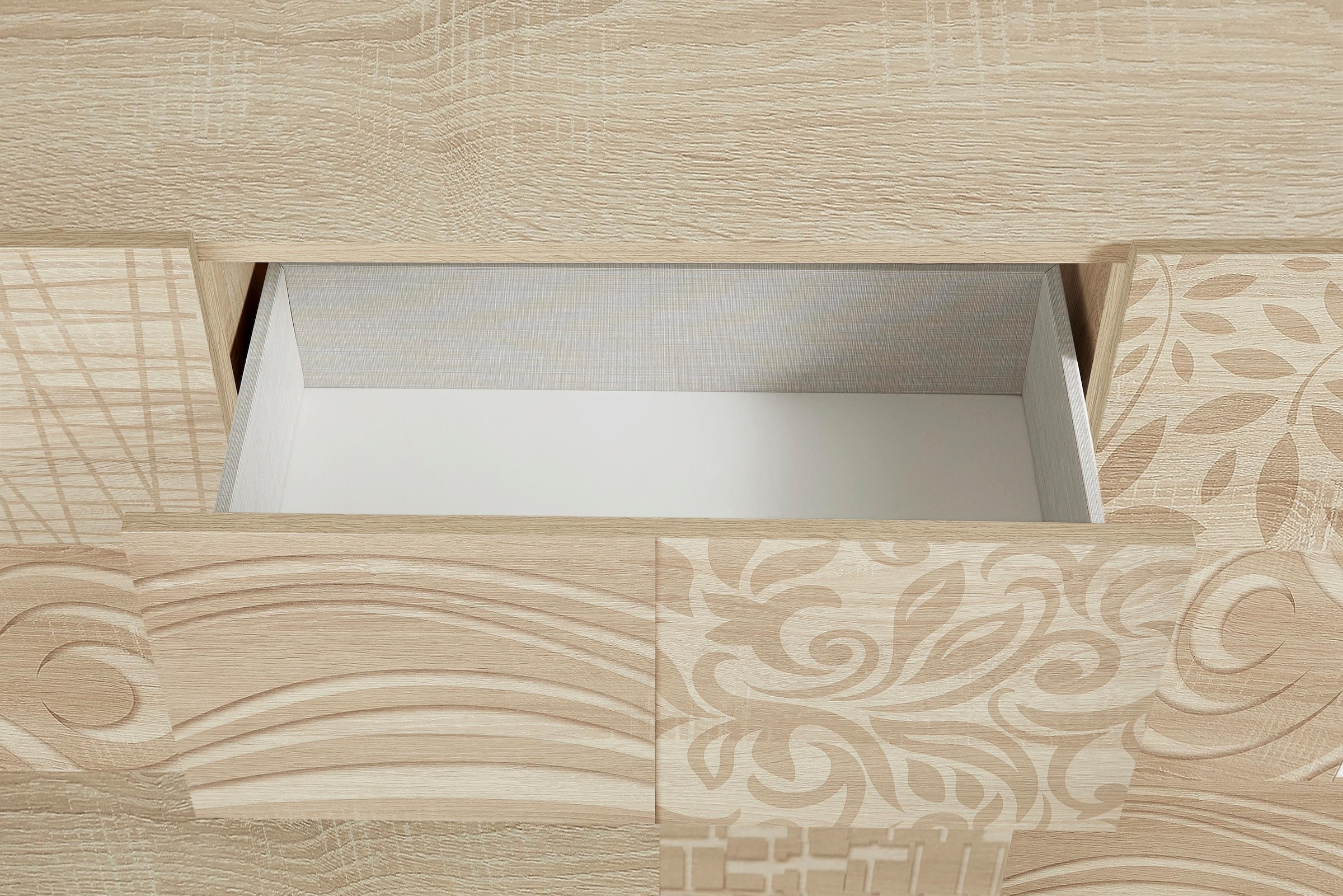 INOSIGN Sideboard »Miro« Breite 181 cm mit dekorativem Siebdruck