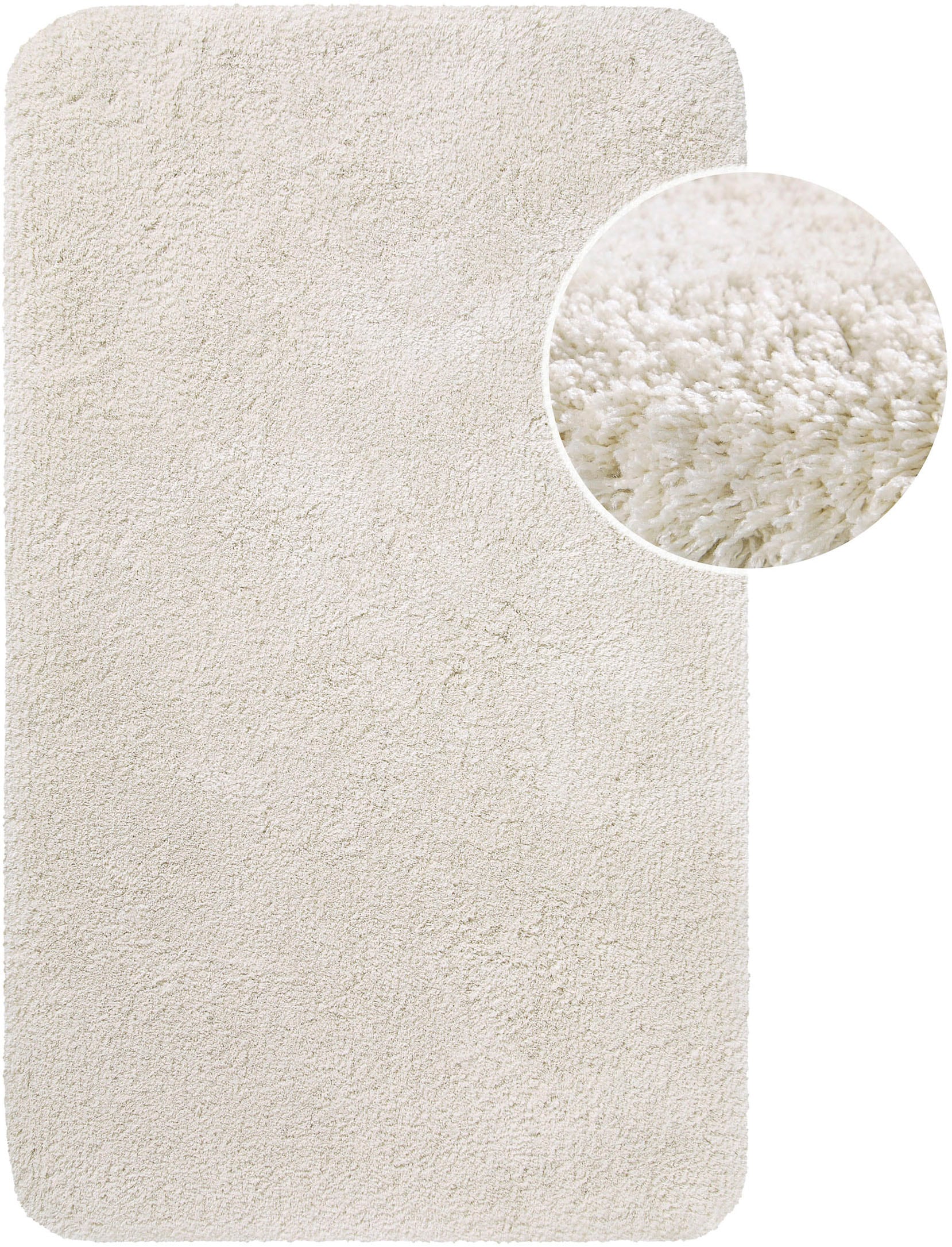 Homie Living »Porto Azzurro« Höhe 30 mm revêtement antidérapant Séchage rapide | compatible chauffage au sol Tapis de bain uni, rectangulaire & rond, lavable, tapis de salle de bain