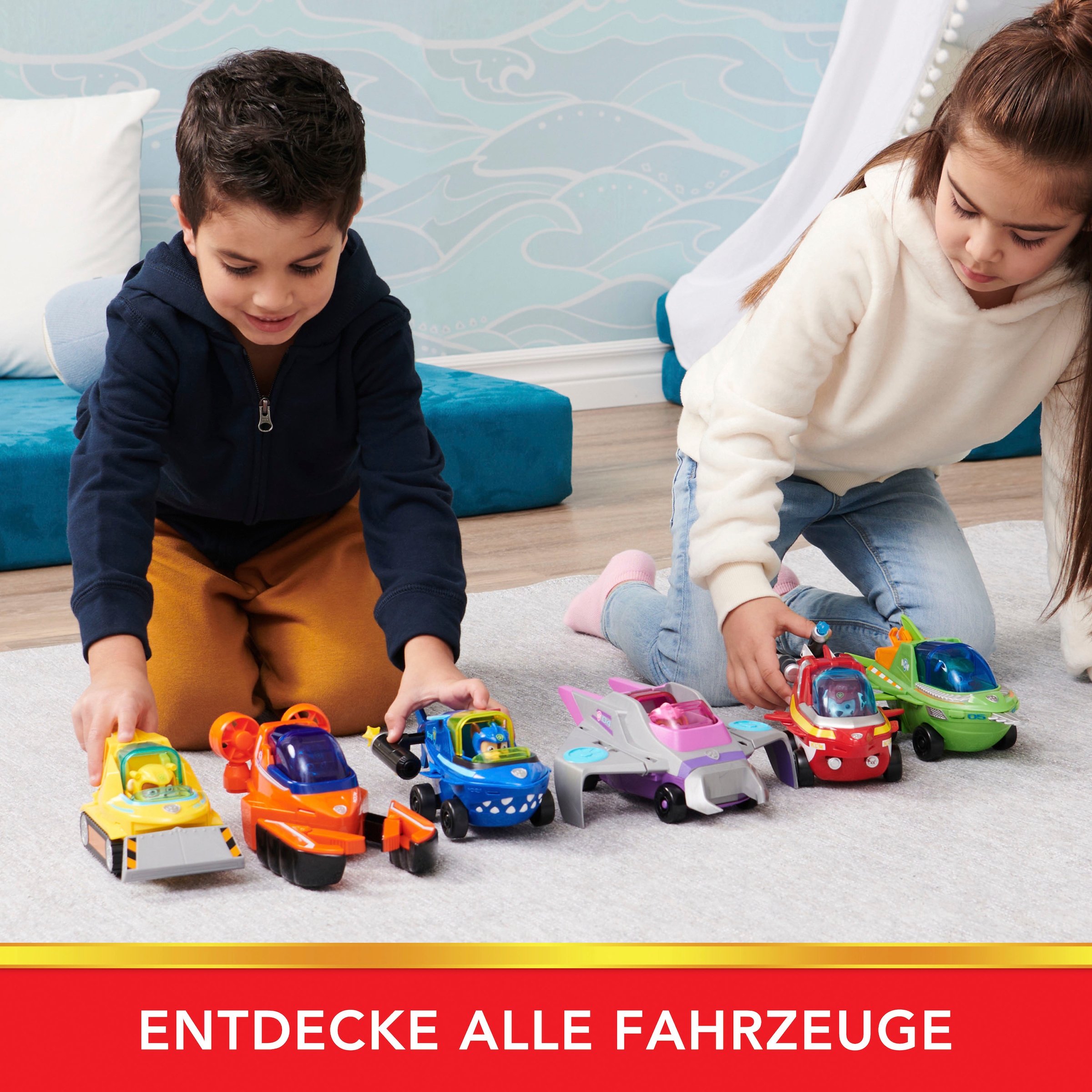Spin Master Spielzeug-Auto »Paw Patrol - Aqua Pups - Basic Themed Vehicles Solid Rubble« mit Funktionen