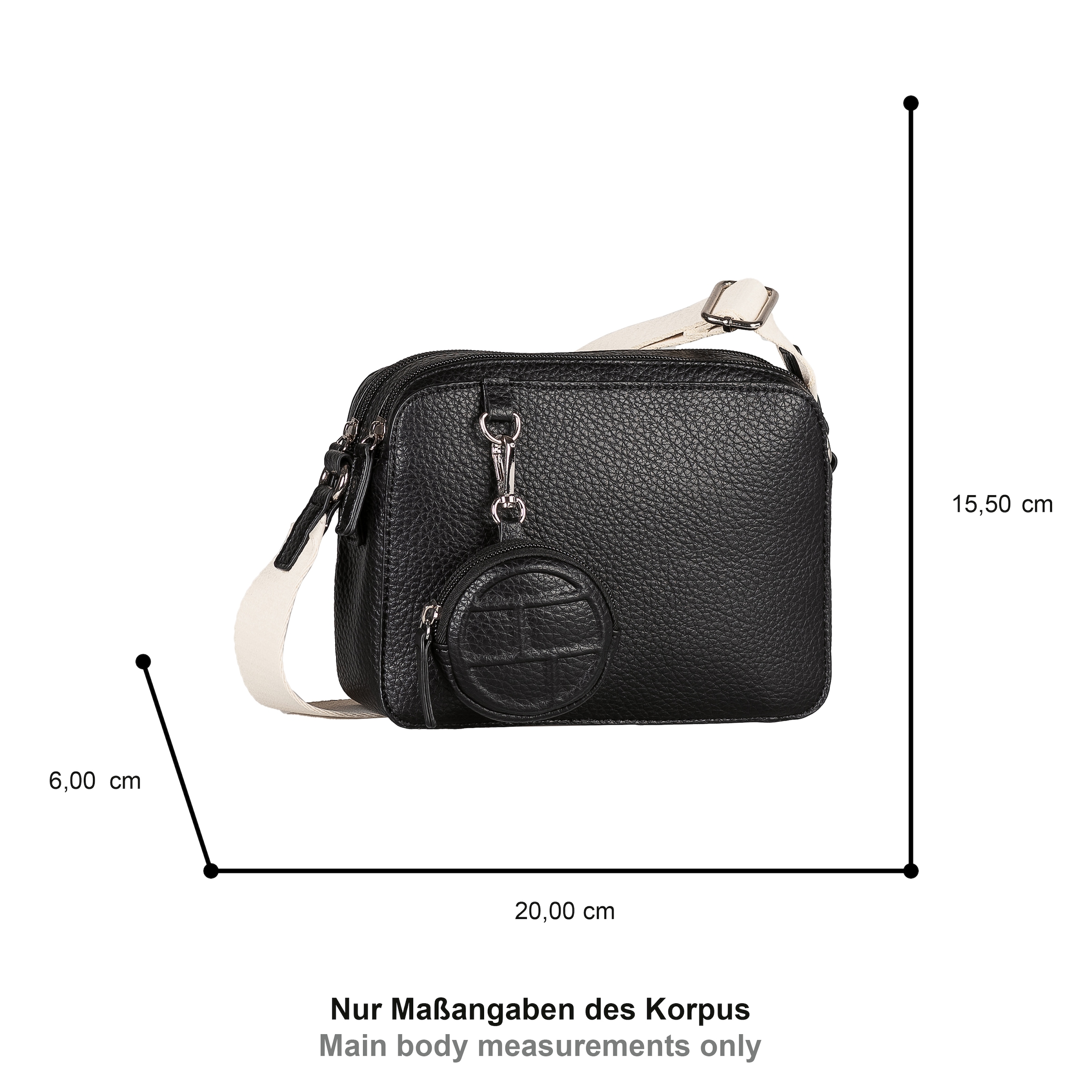 TOM TAILOR Sac à bandoulière »Rima« formes élégantes rencontrent une bandoulière sportive & mini pochette