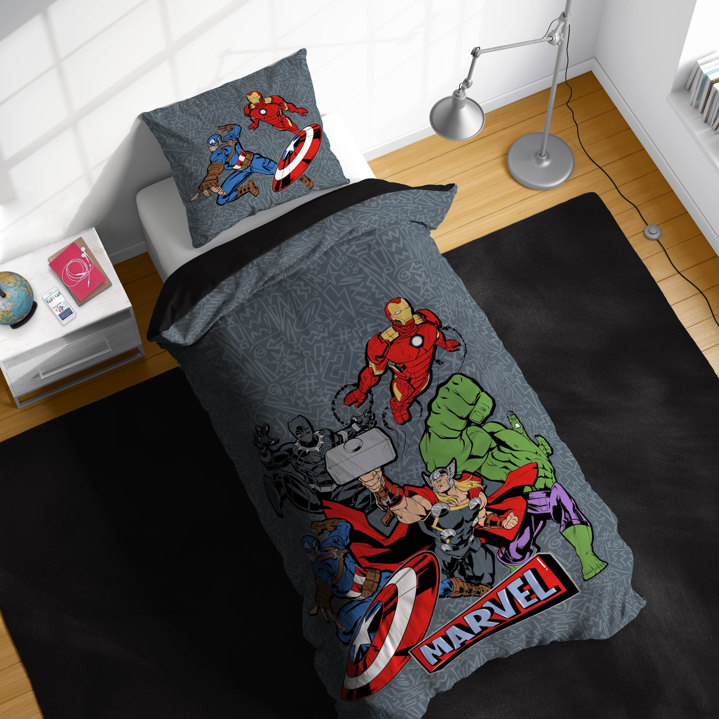 MARVEL Linge de lit pour enfants »Avengers Don't Sweat« 2 100% coton