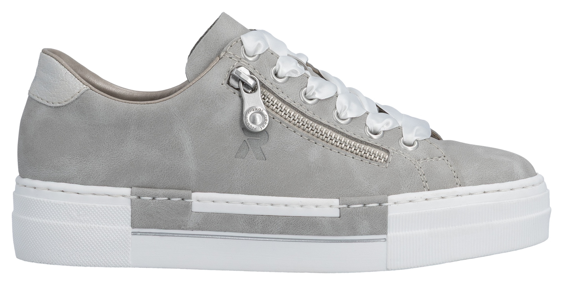 Rieker Baskets à plateforme  mit Zier-Reissverschluss, Freizeitschuh, Halbschuh, Schnürschuh