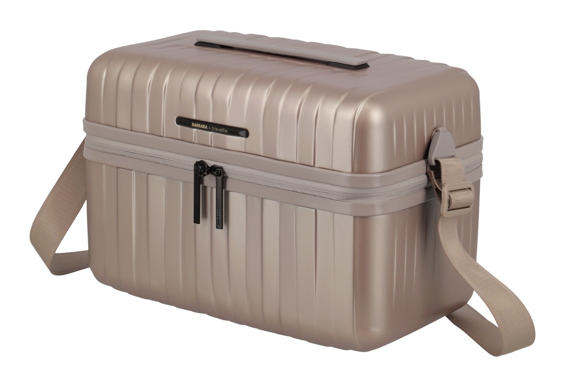 travelite Beautycase »BARBARA NOVELTY Kosmetikkoffer« mit Trolley-Sleeve und flexiblem Ordnungssystem