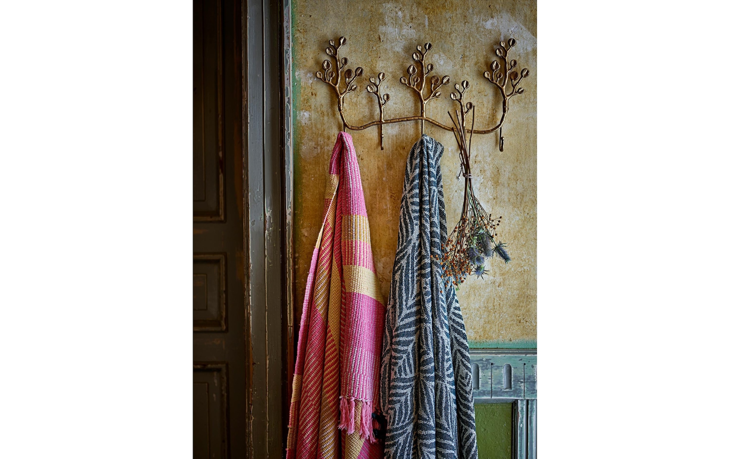 Bloomingville Wohndecke »Ugento 160 x 130 cm« Wohndecke aus recycelter Baumwolle