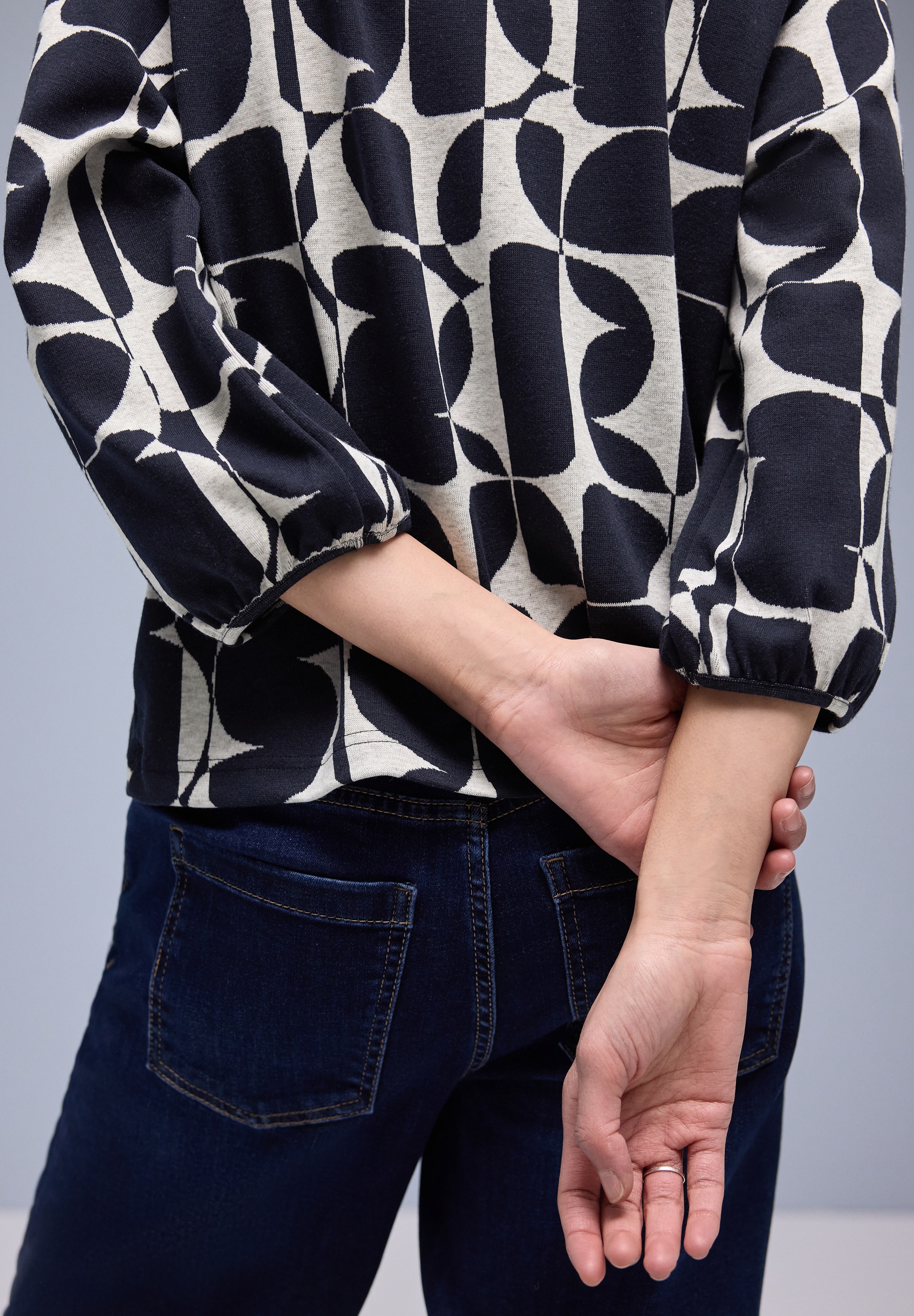 STREET ONE 3/4-Arm-Shirt mit All-Over Print