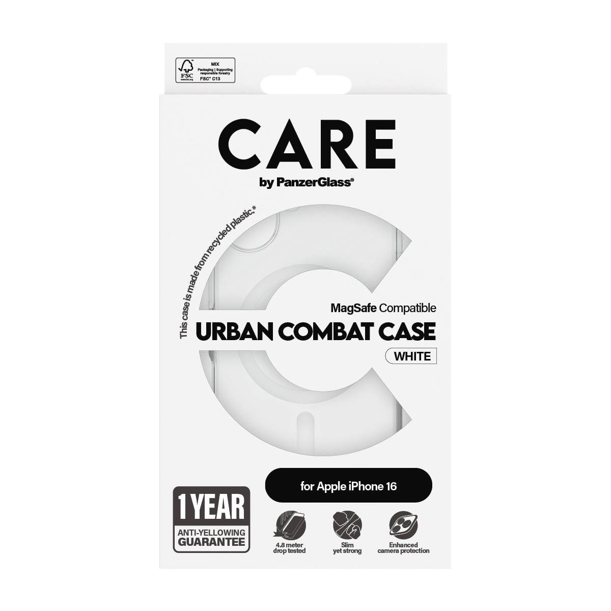 CARE by PanzerGlass Handyhülle »Urban Combat Case mit MagSafe für Apple iPhone 16« Backcover, Schutzhülle, Handyschutzhülle, Case, Schutzcase, stossfest